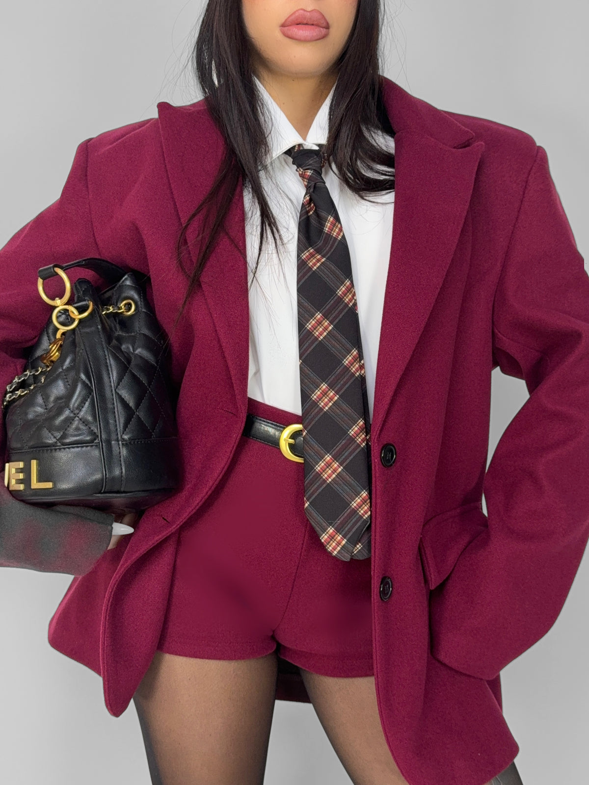 Coat Material Girl - Cherry Red