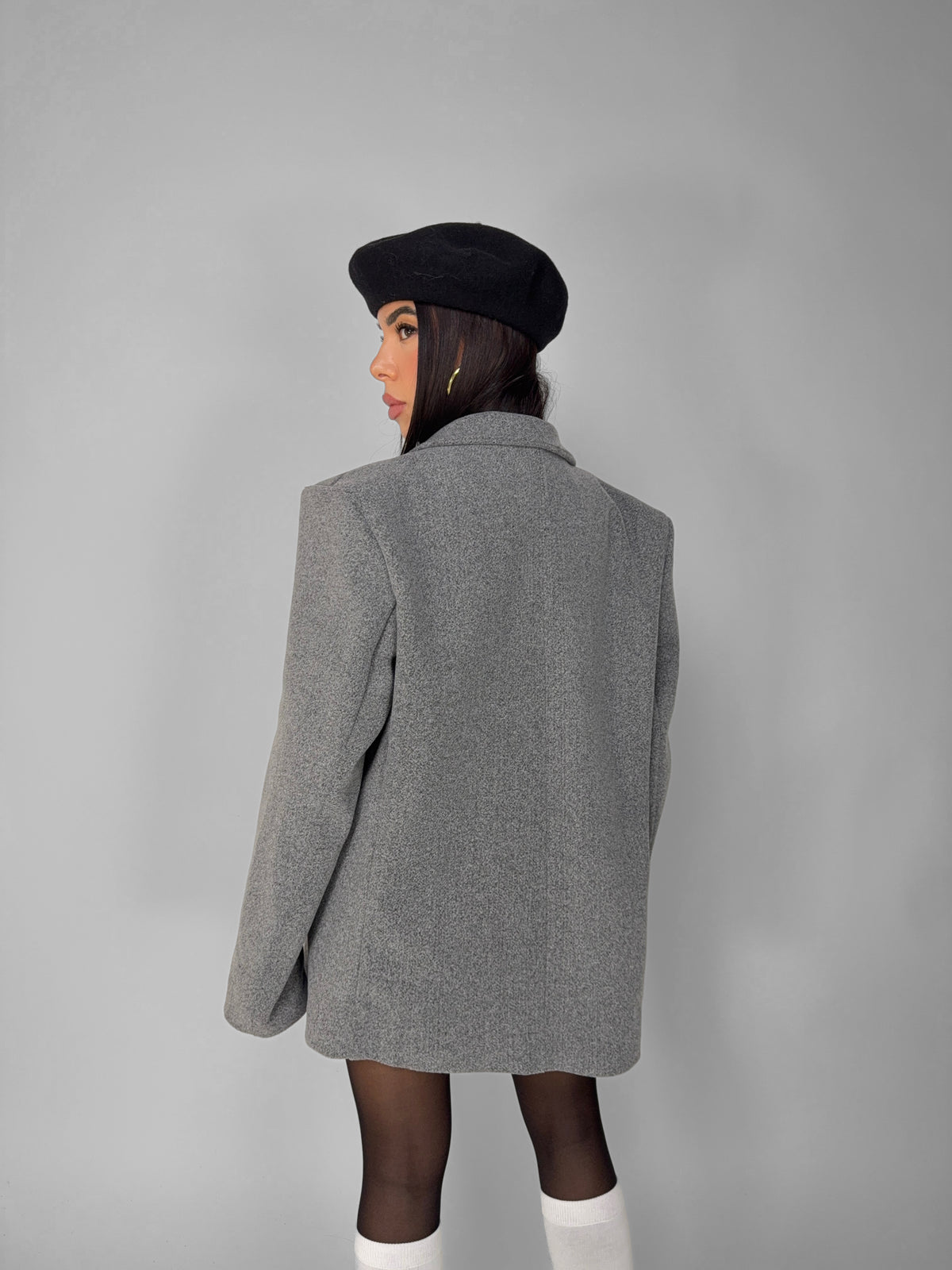 Material Girl Coat - Grey