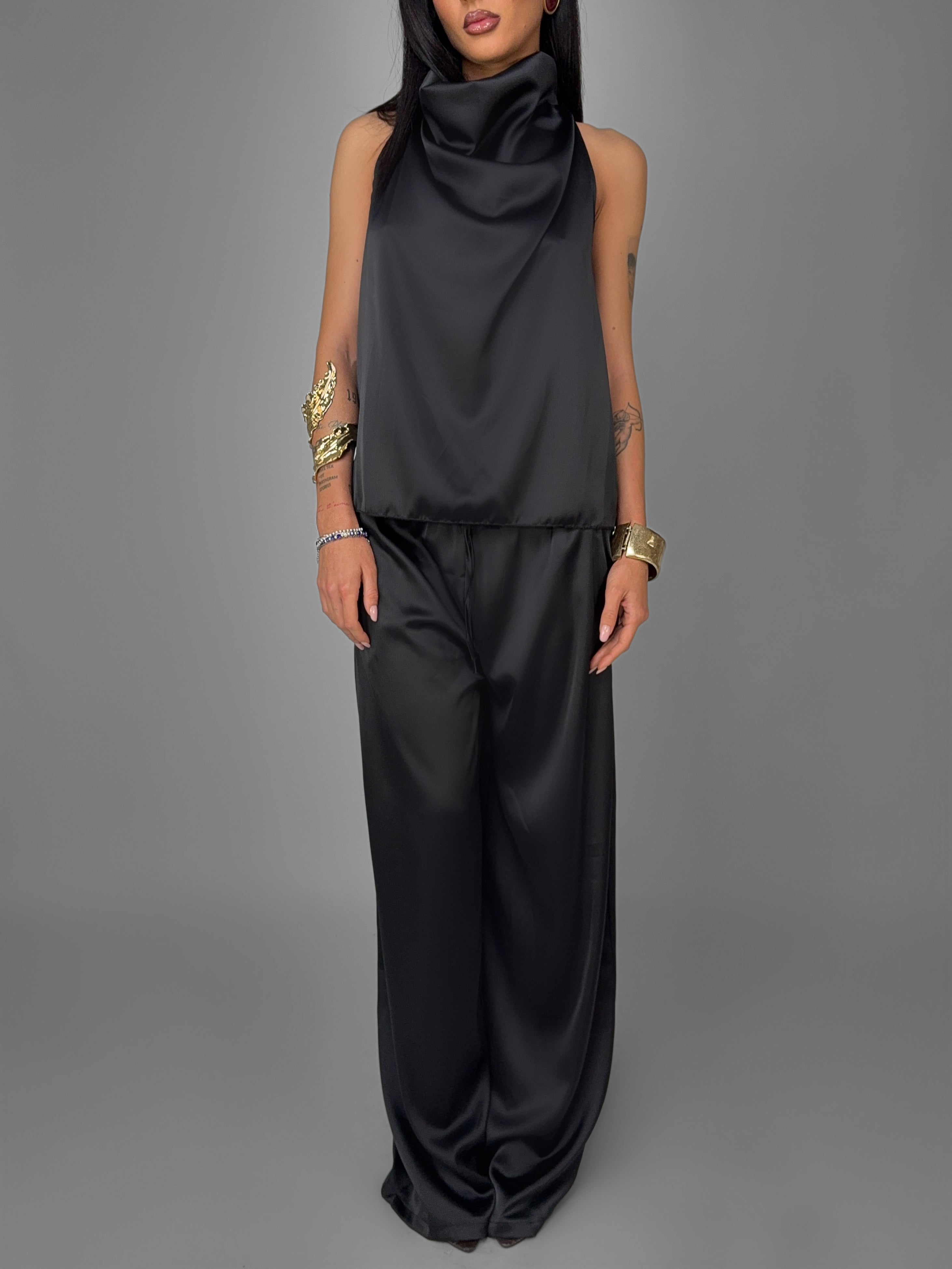 Completo Silky Drape-Black