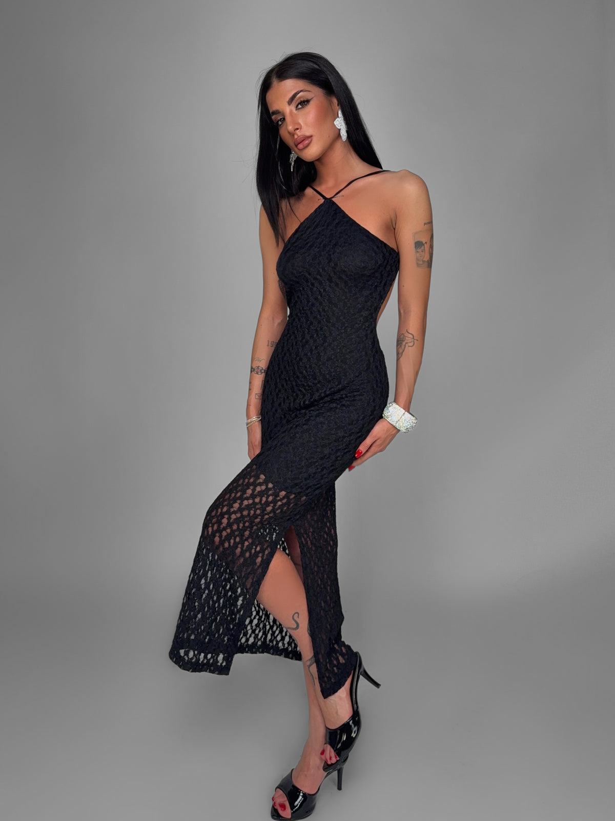 Dress Lace Glow-Black