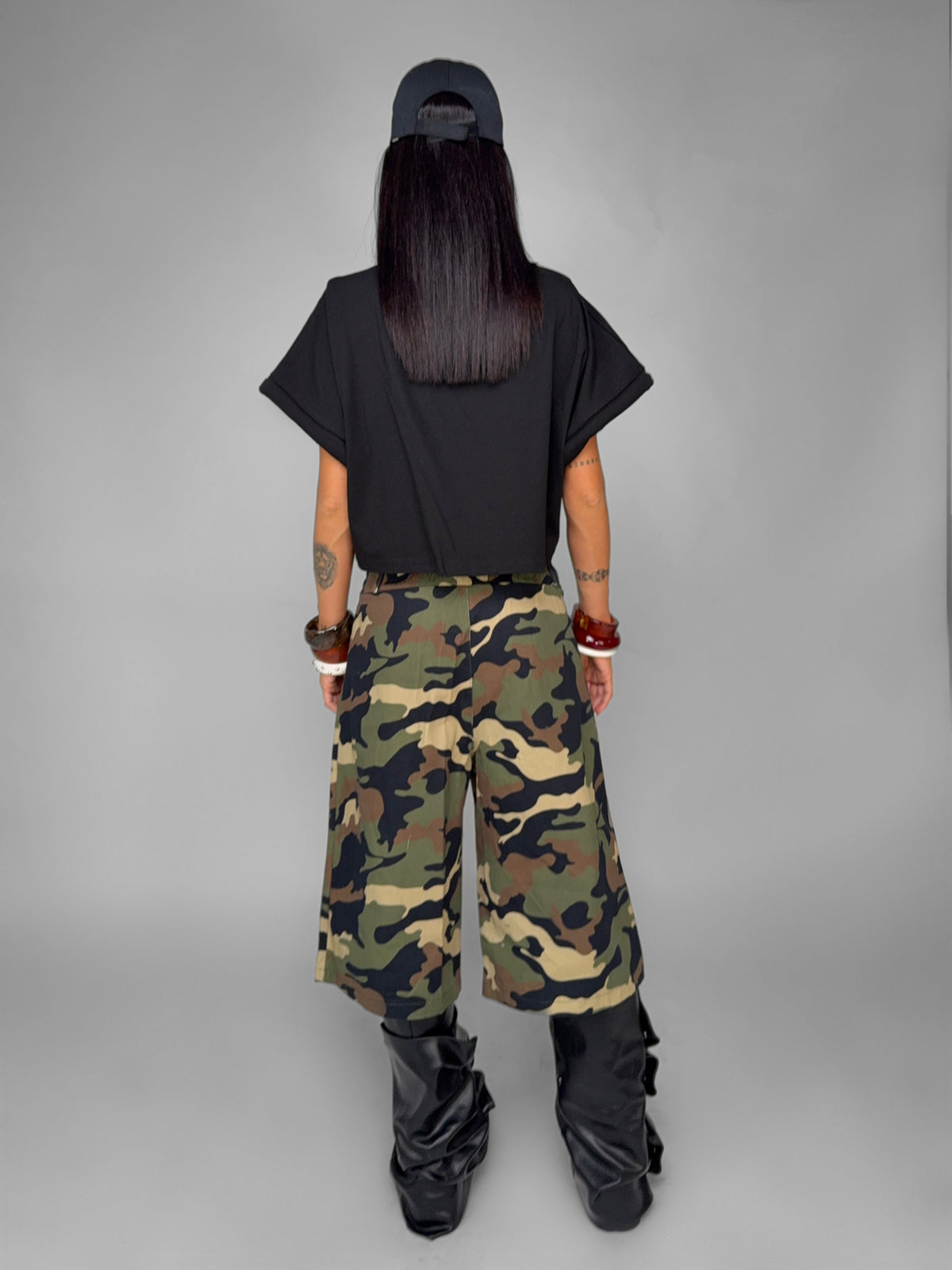 Maglia Structured Crop-Black