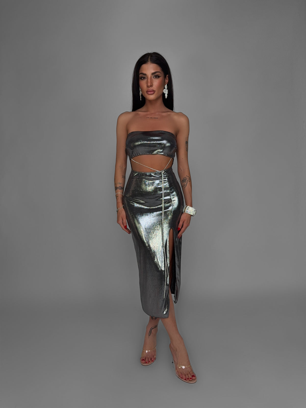 Abito Luxe Shine-Grey