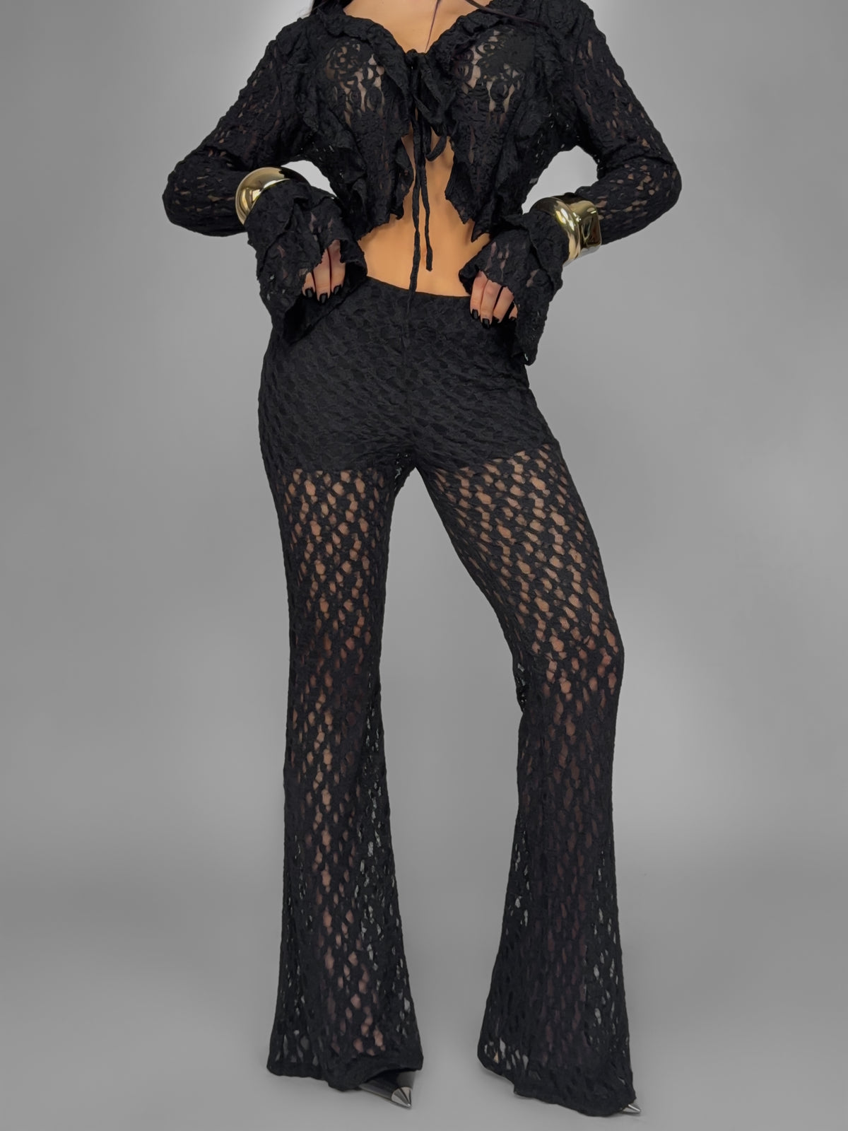 Crochet Trousers - Black