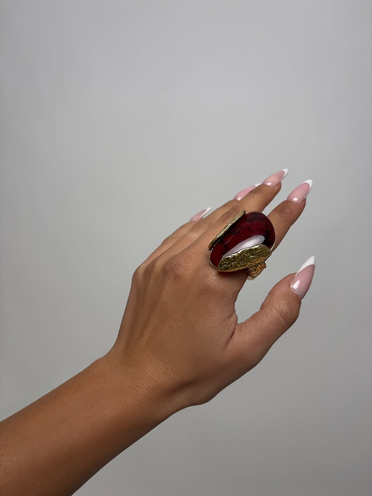 Anello Silver Hoop-Cherry