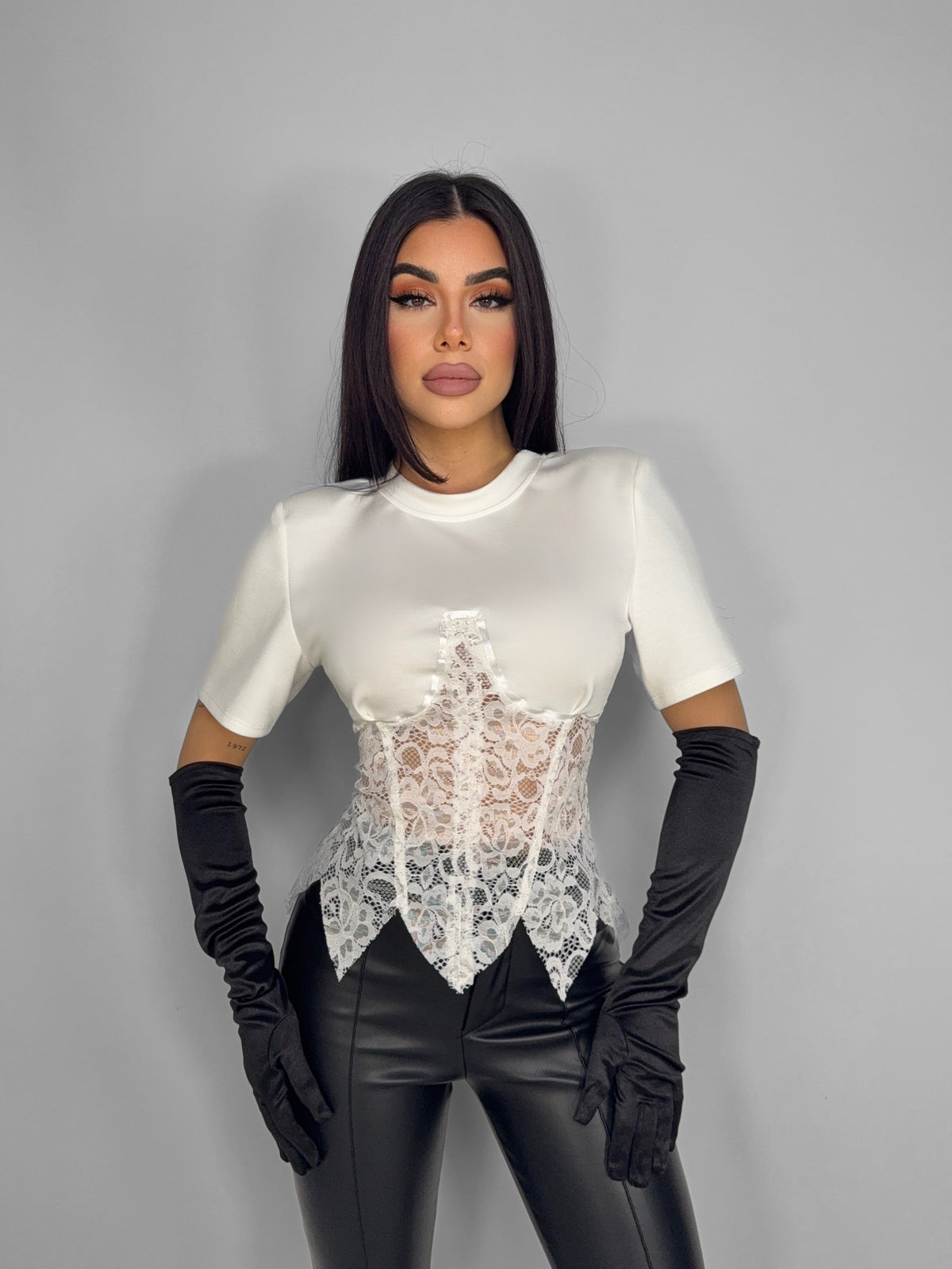 Heart Shape Sweater-White