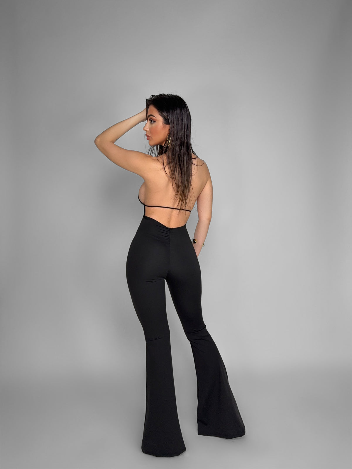 Halter Jumpsuit-Black