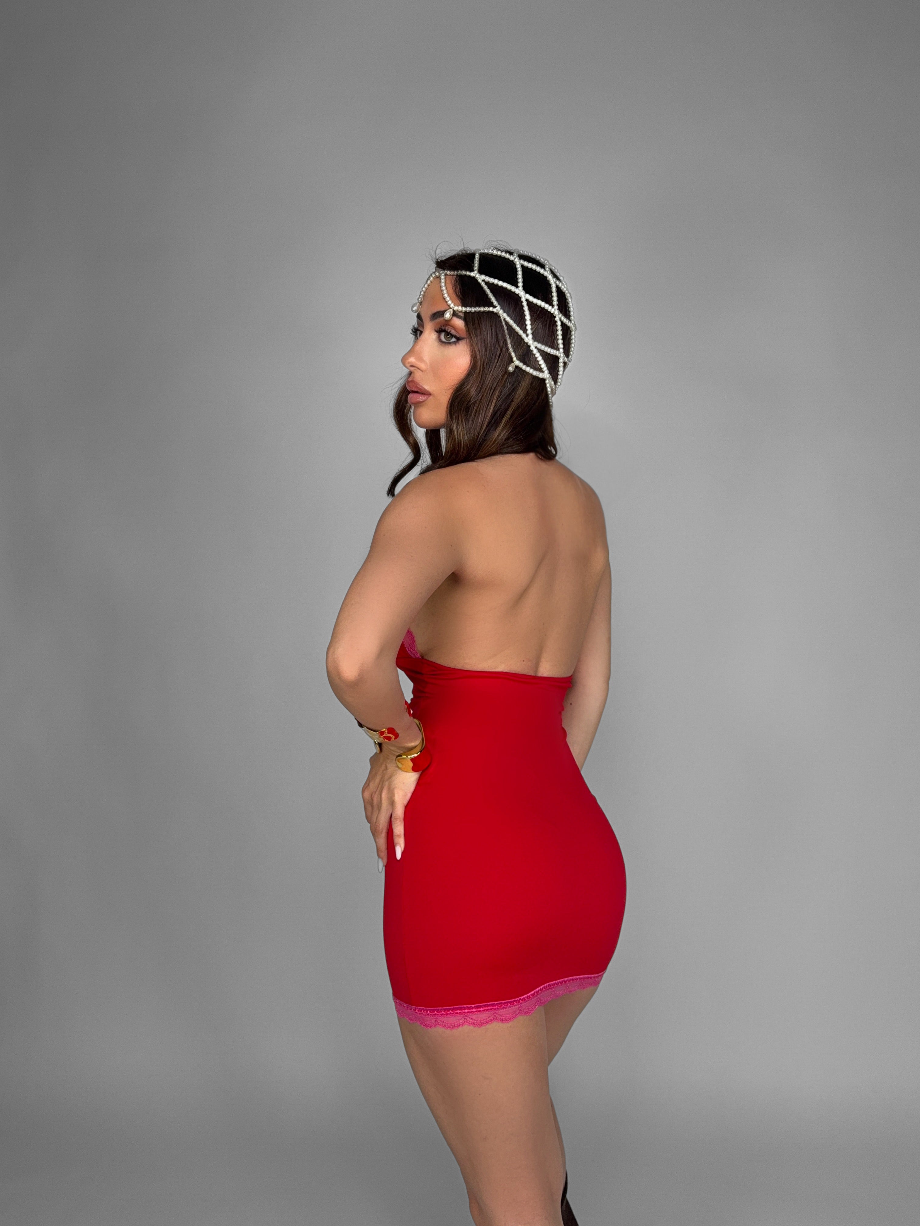 Abito Two-Tone-Red