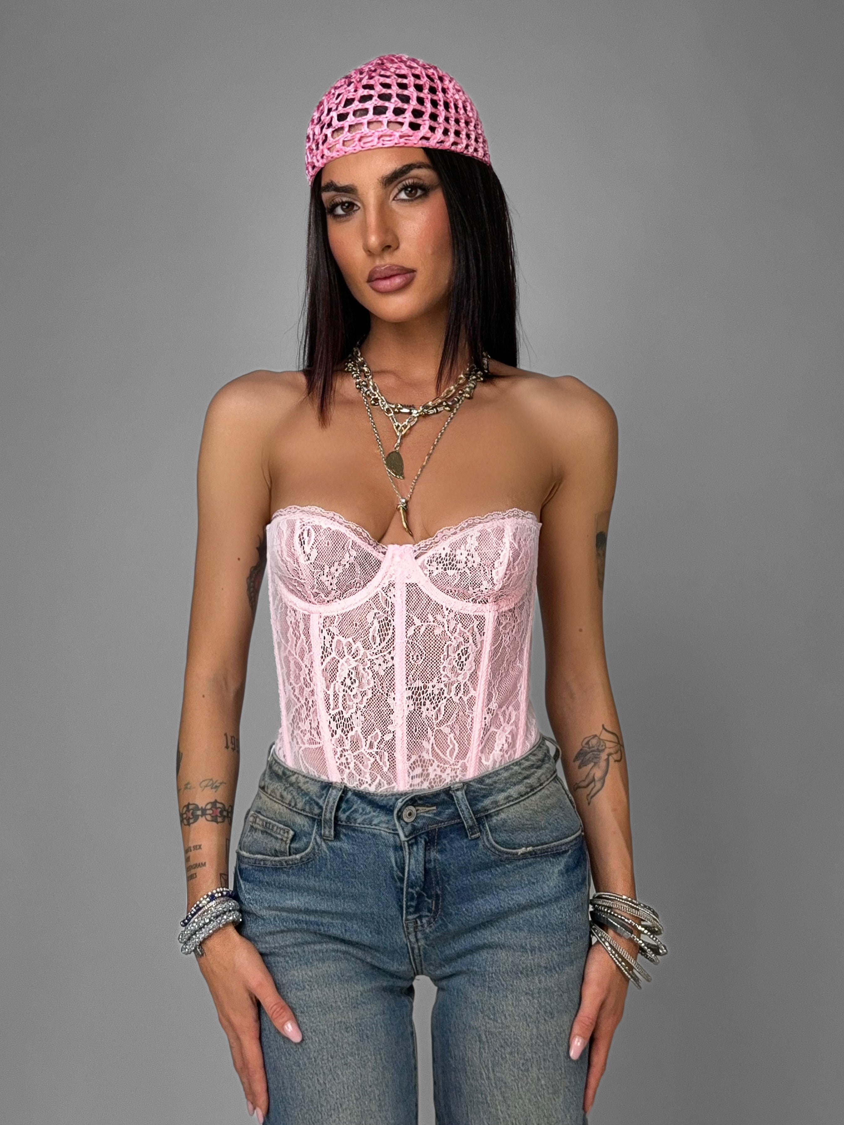 Corset Chantilly-Pink
