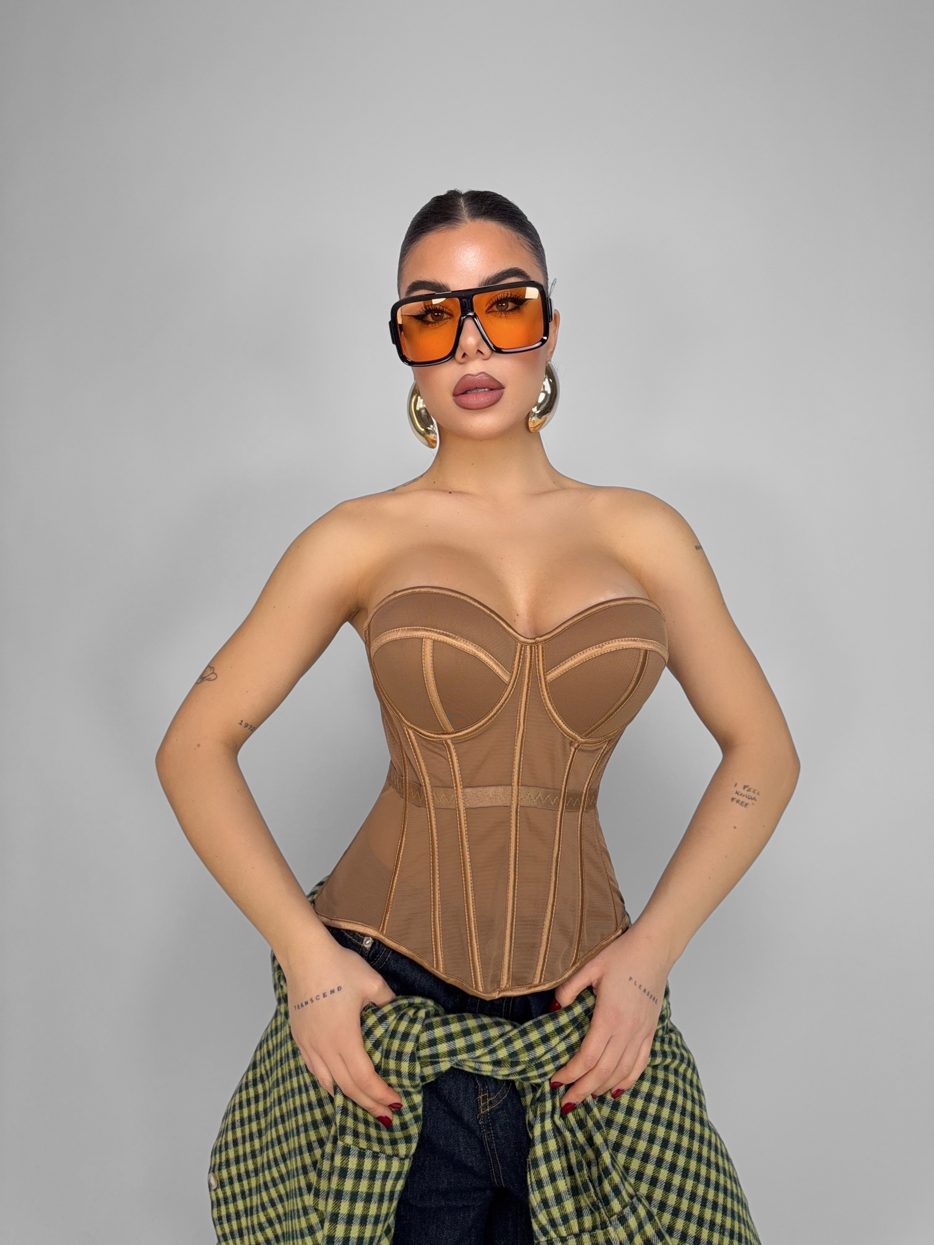 Corset Flattering-Brown