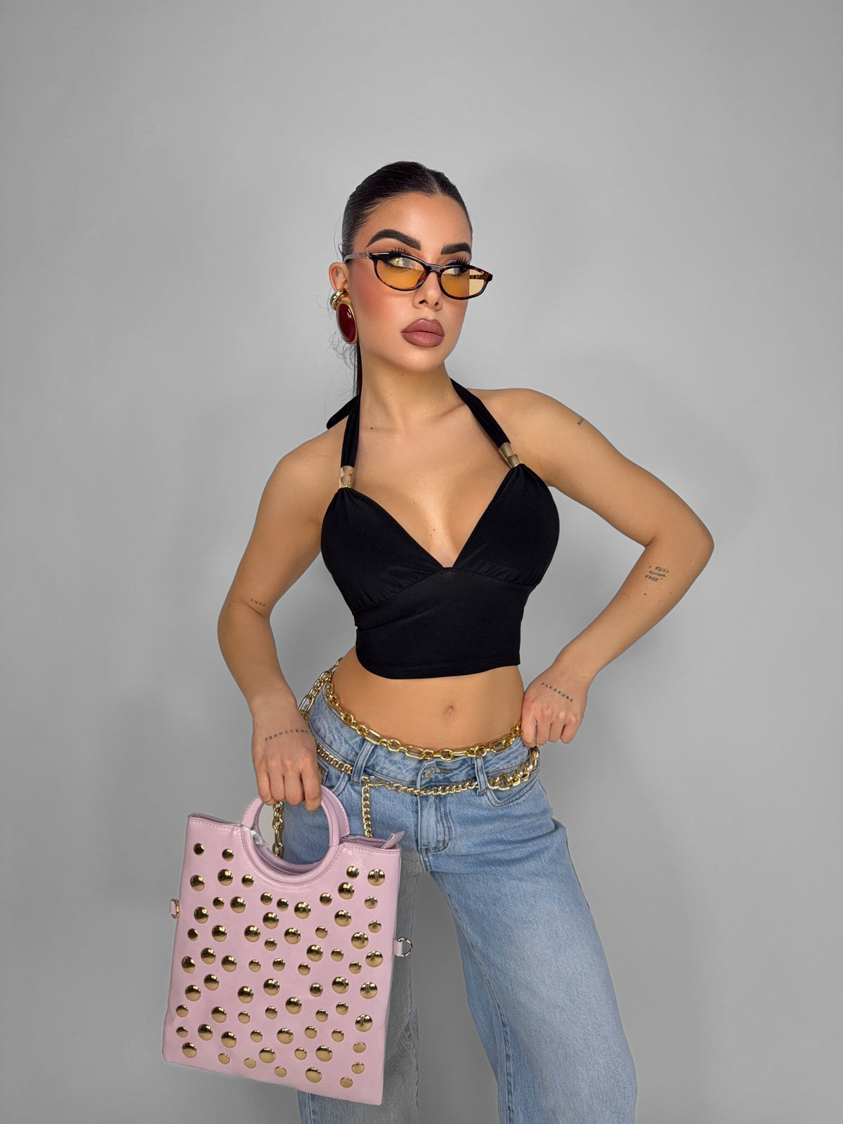 Top Gold Line - Black