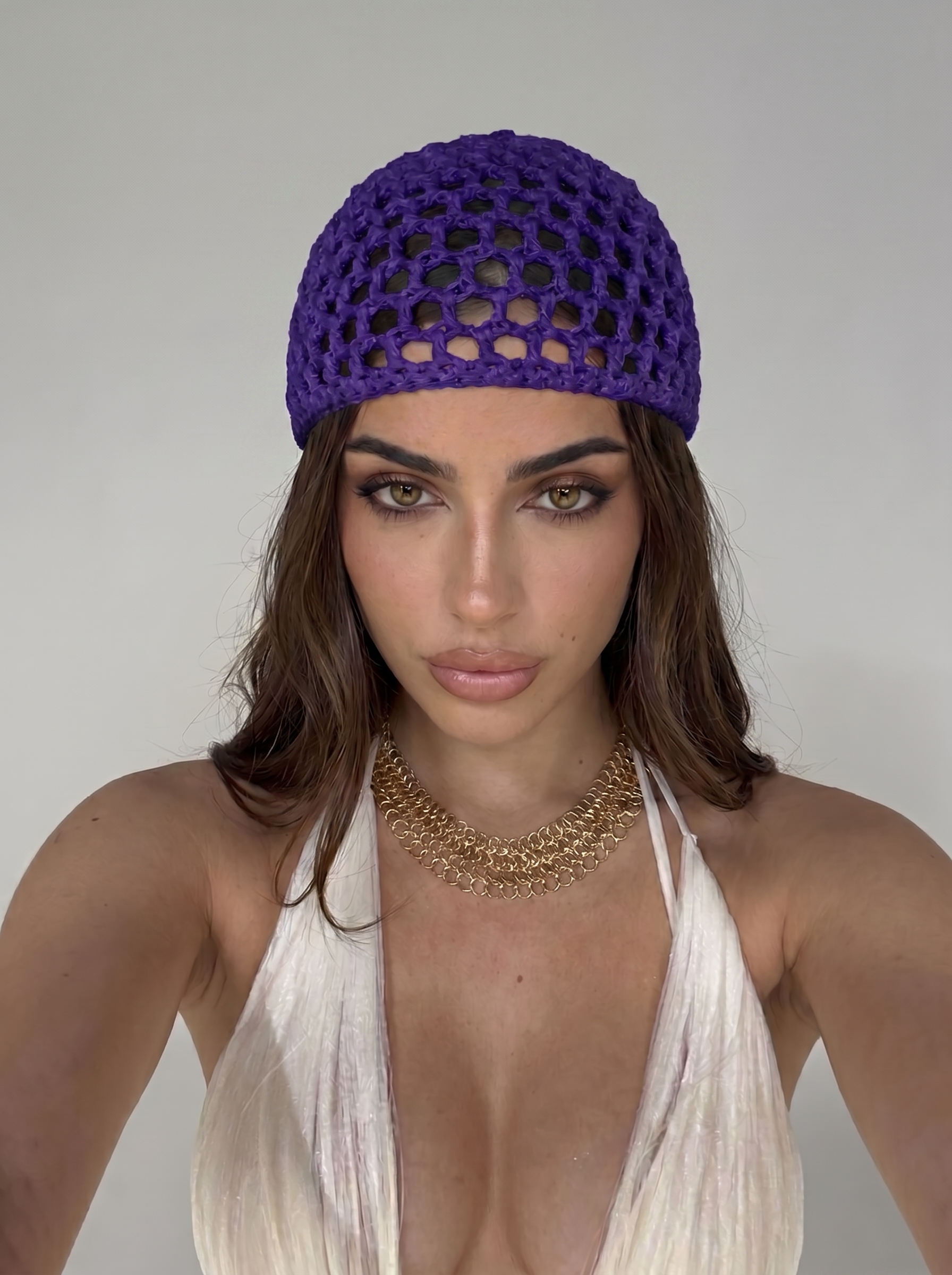 Cappello Crochet-Purple