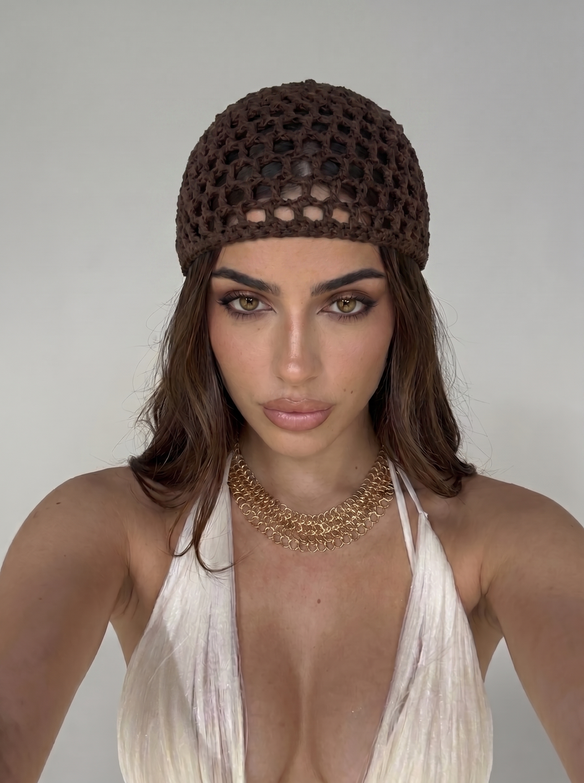 Cappello Crochet-Brown