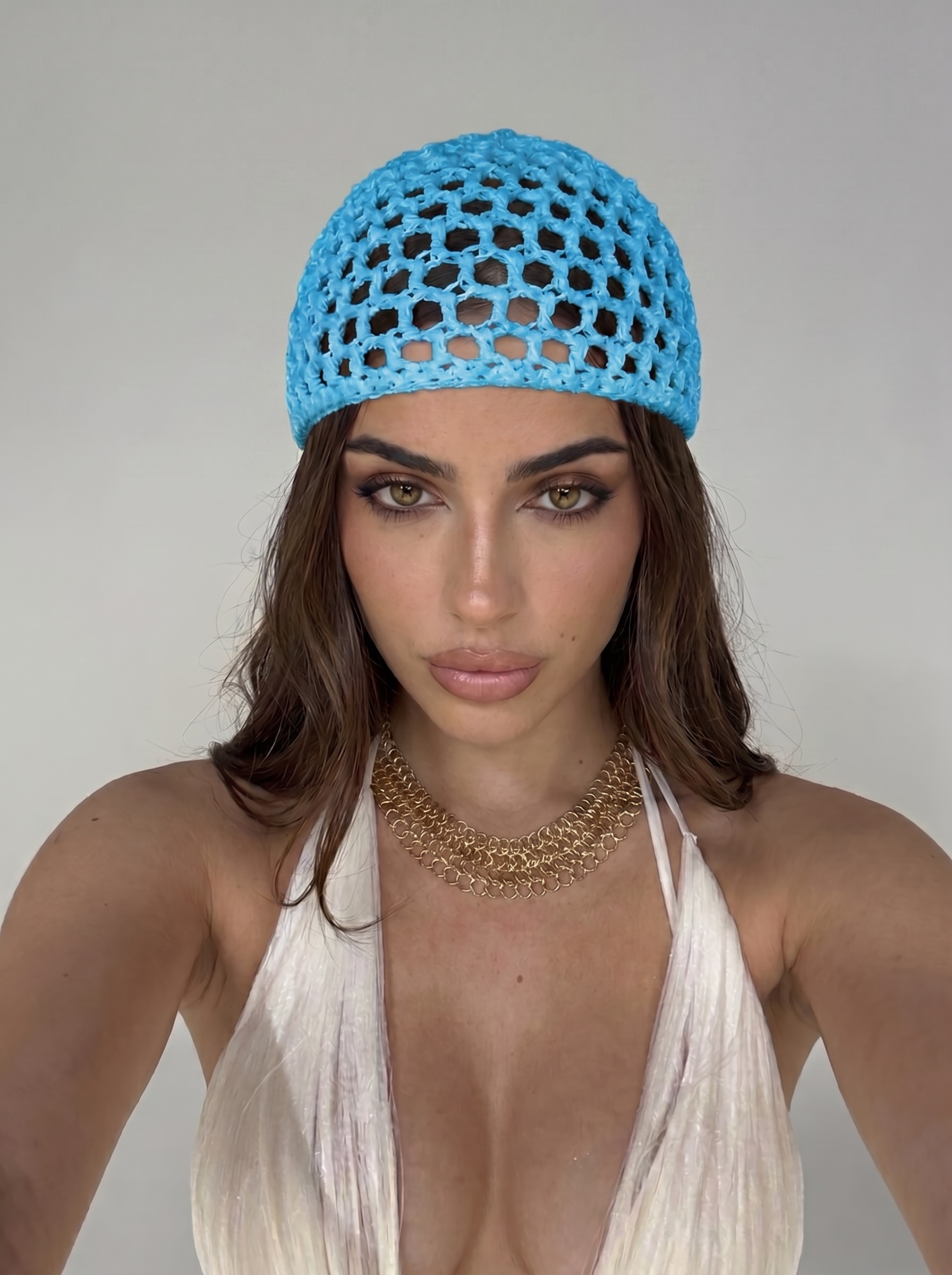 Crochet Hat-Light Blue