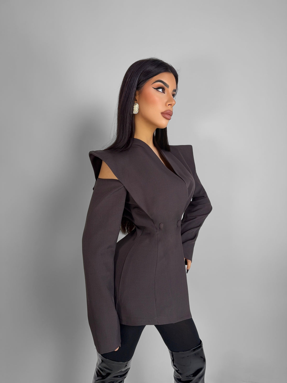 Traje/Chaqueta Desestructurada - Marrón