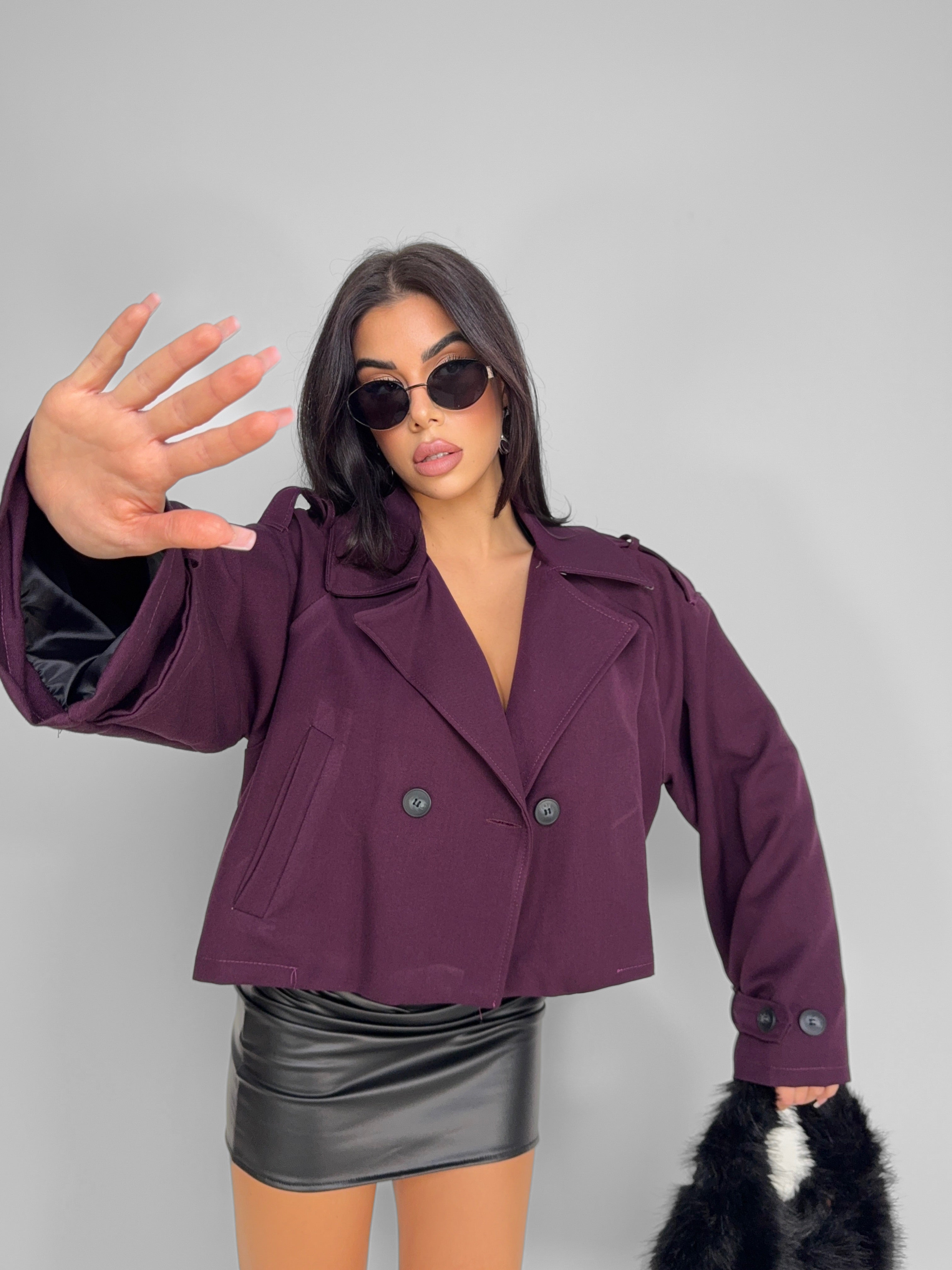 Short Coat - Wine