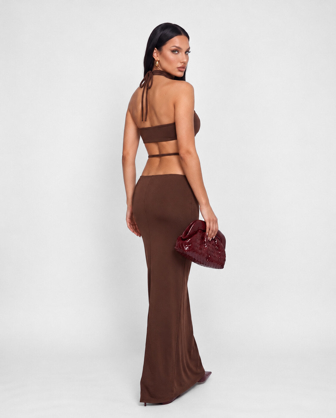 Abito Cut Out-Brown