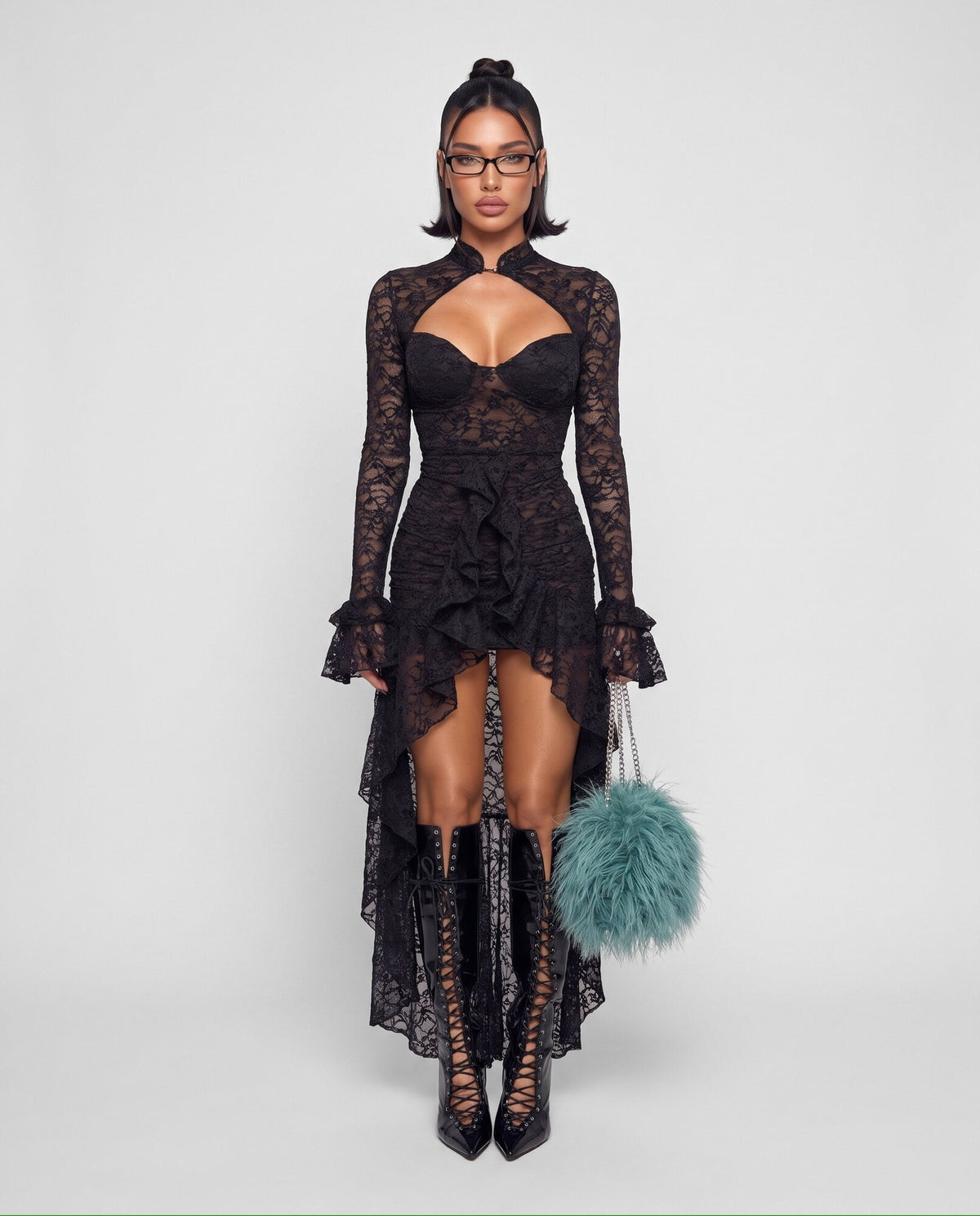 Abito Ruffle Lace