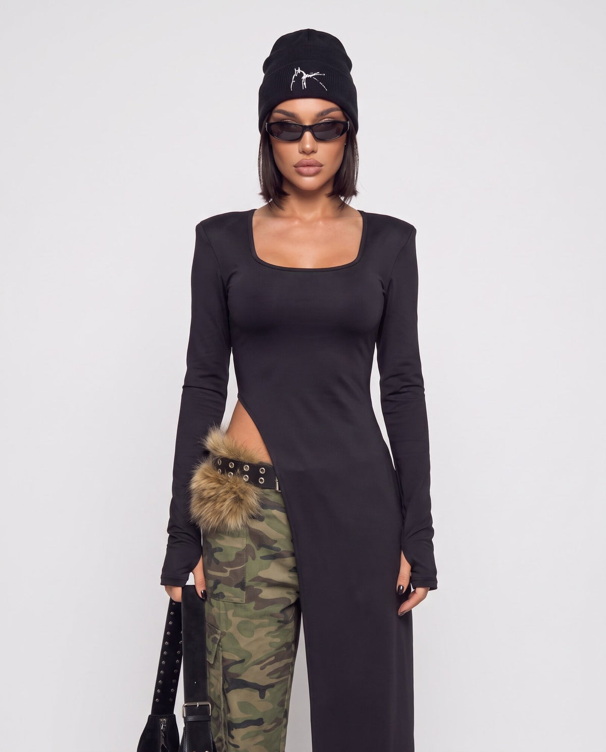 Maglia Dress Knit-Black