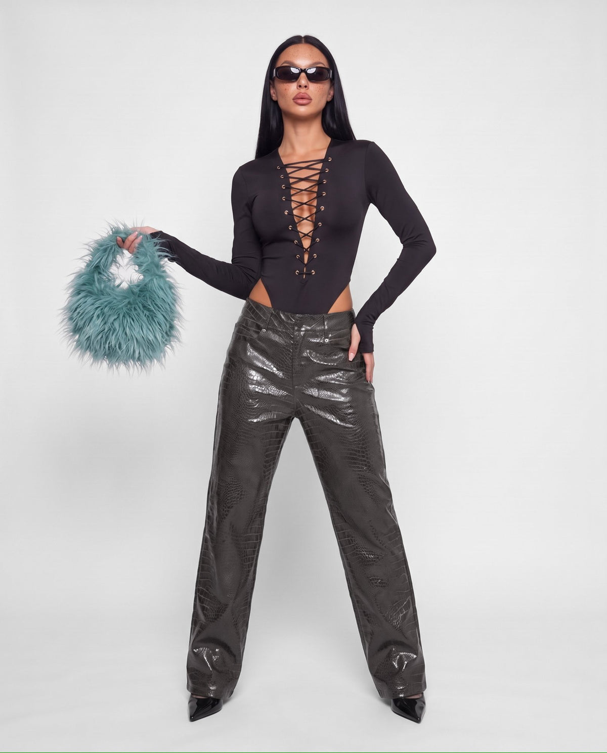 Total Look Studded Python