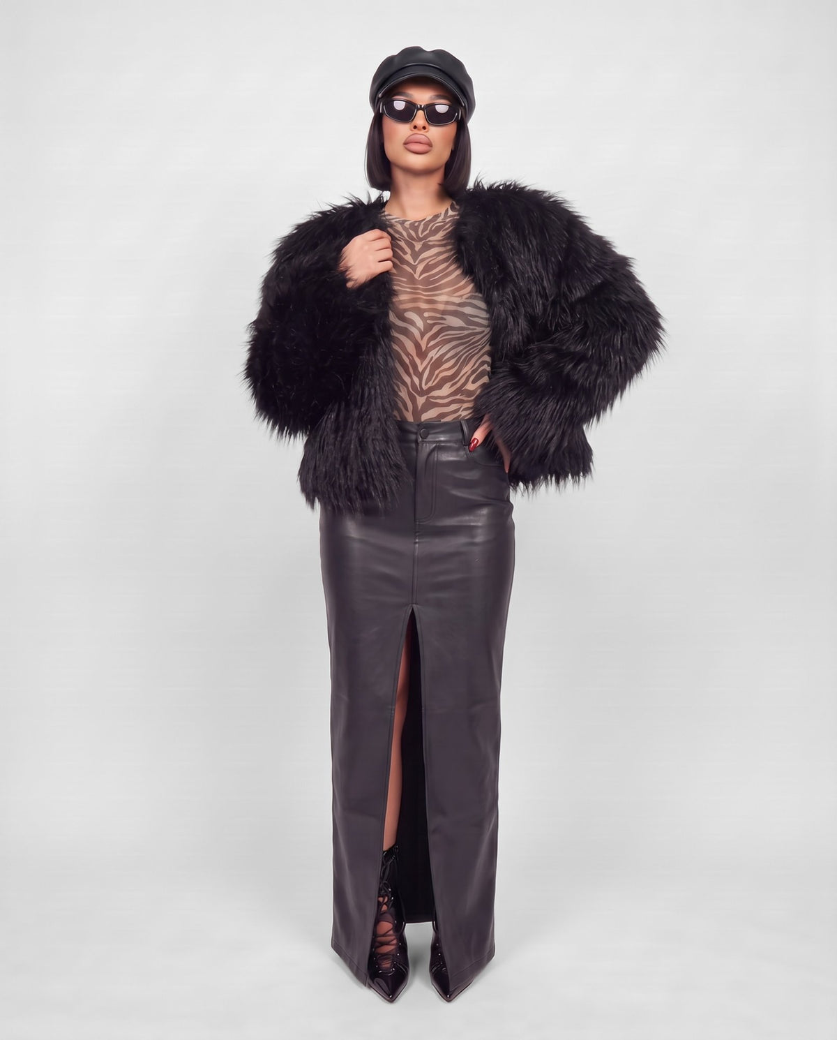 Total Look Veil Zebra