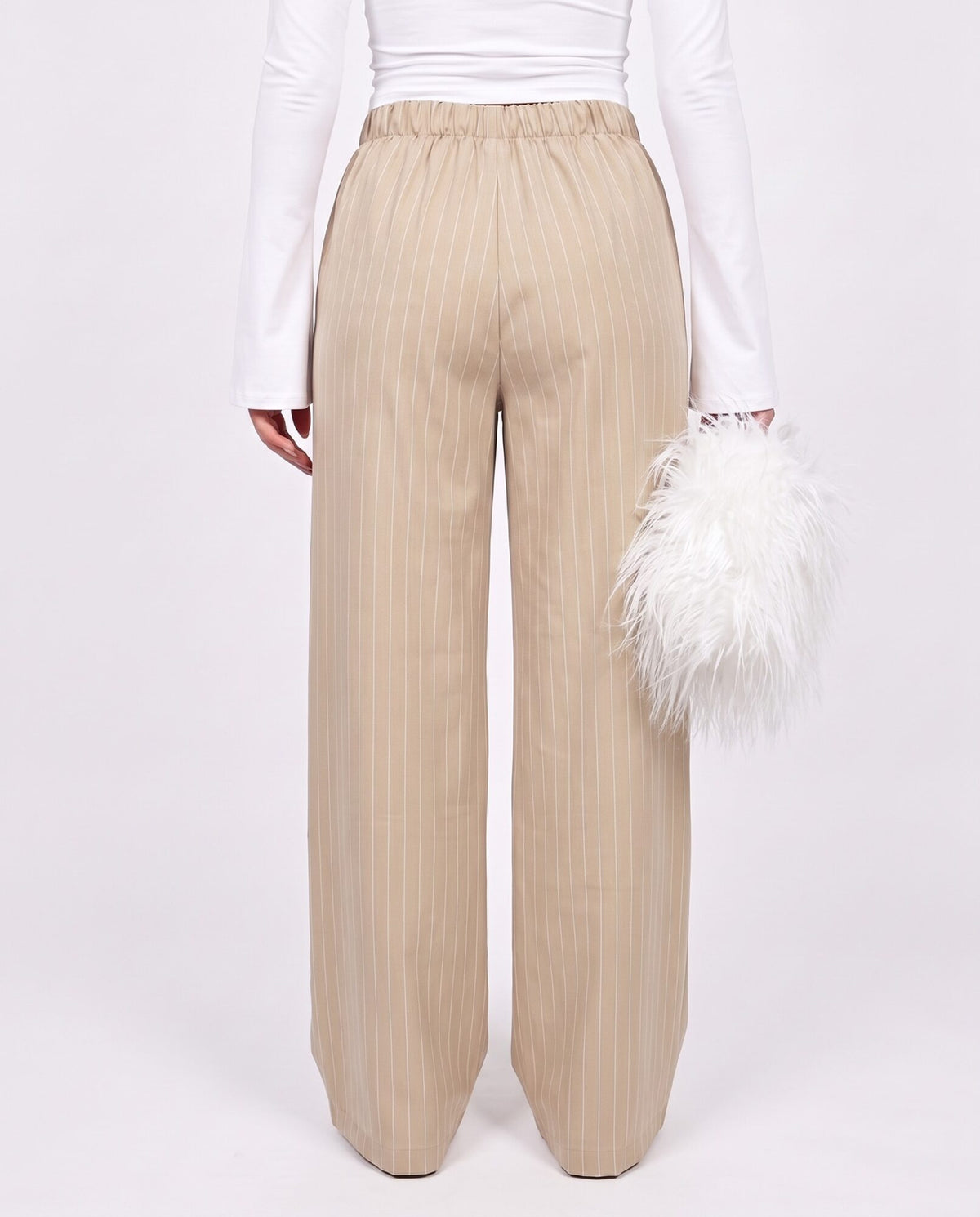 Coord Set Pinstripe-Beige