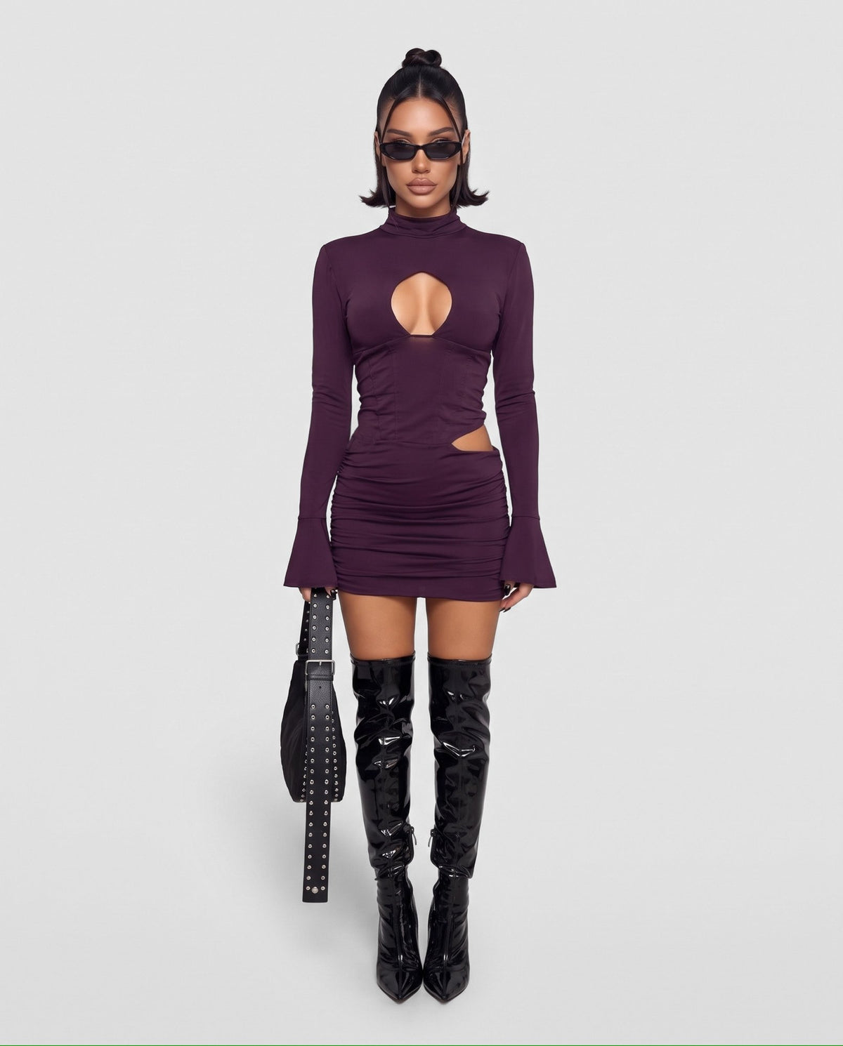 Abito Hole Detail-Purple