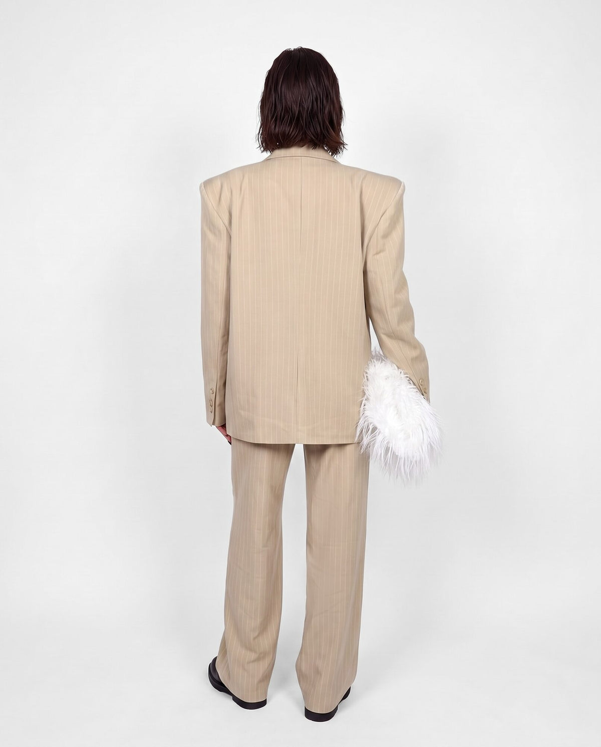 Coord Set Pinstripe-Beige