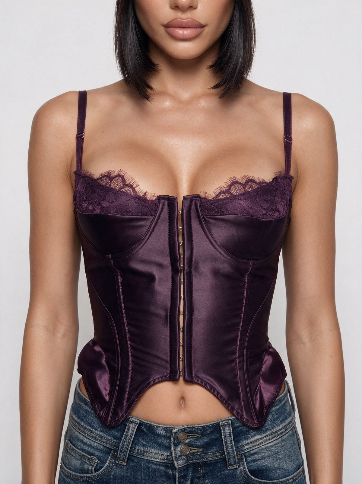 Corsetto Lace Edge-Purple