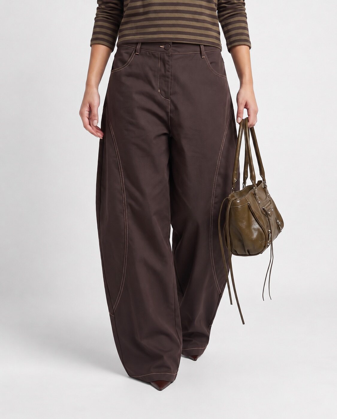 Pantalone Seam Line-Brown
