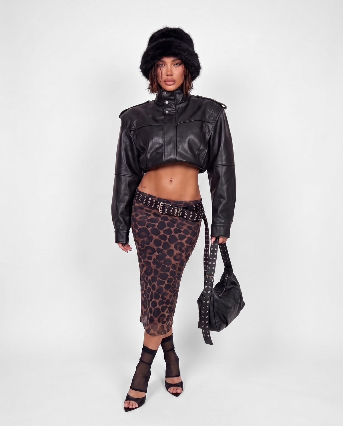 Giacca Leather Crush-Black