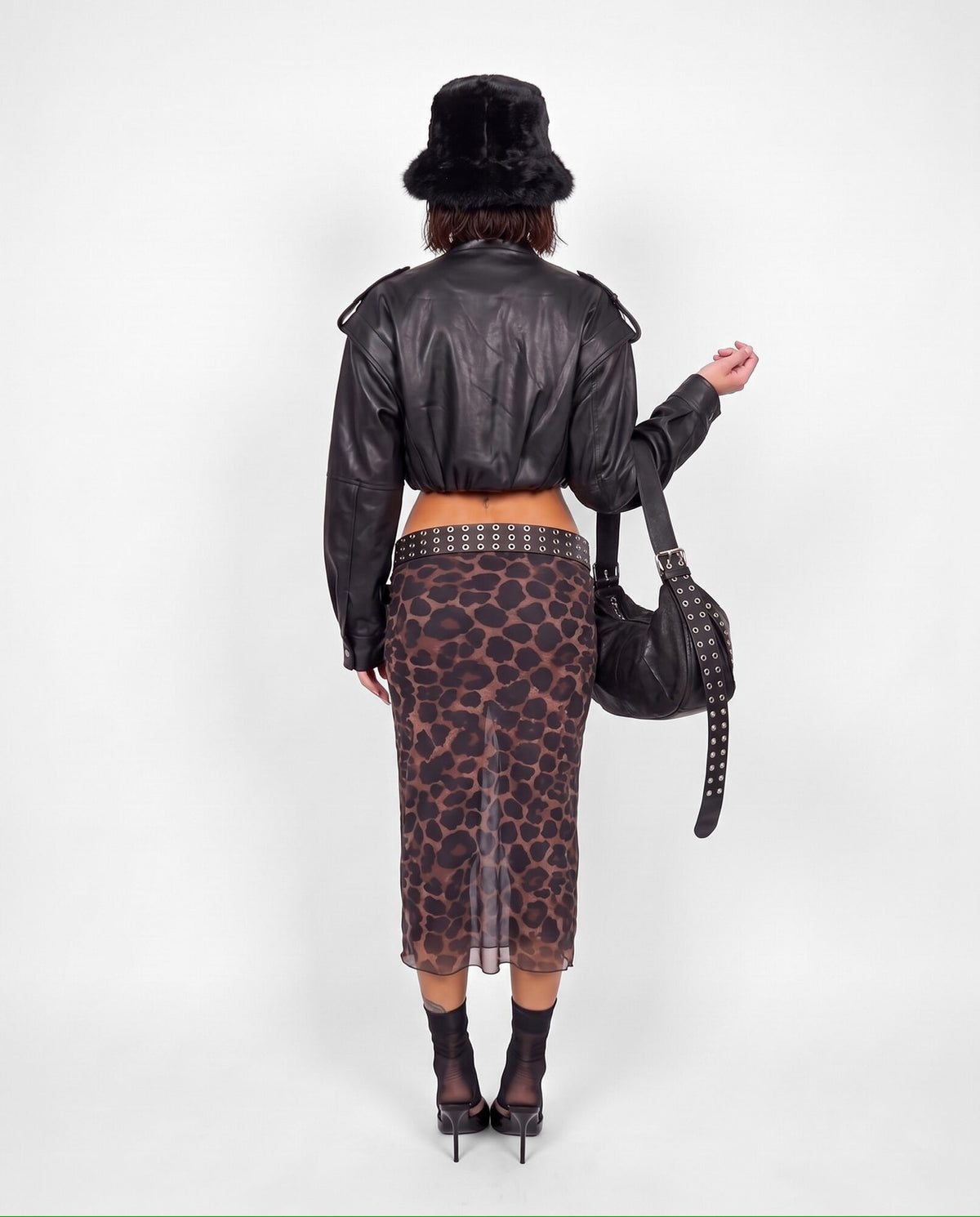 Giacca Leather Crush-Black