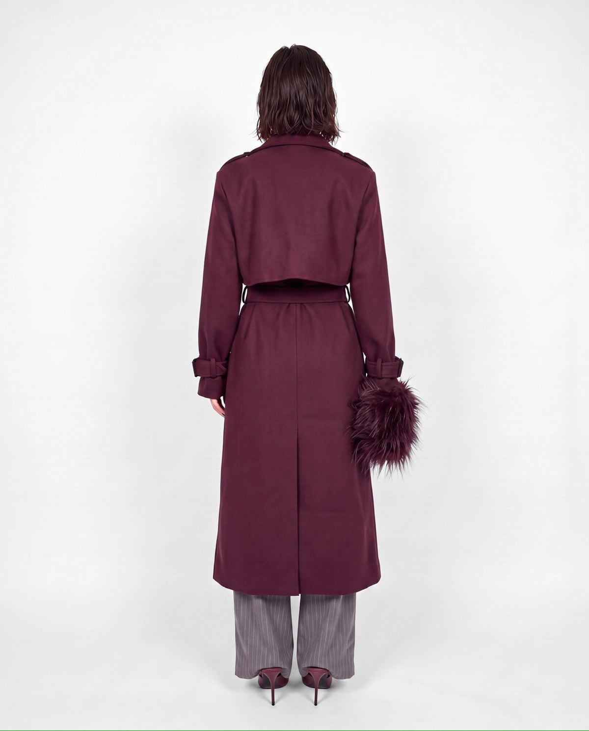 Trench Timeless-Cherry Red
