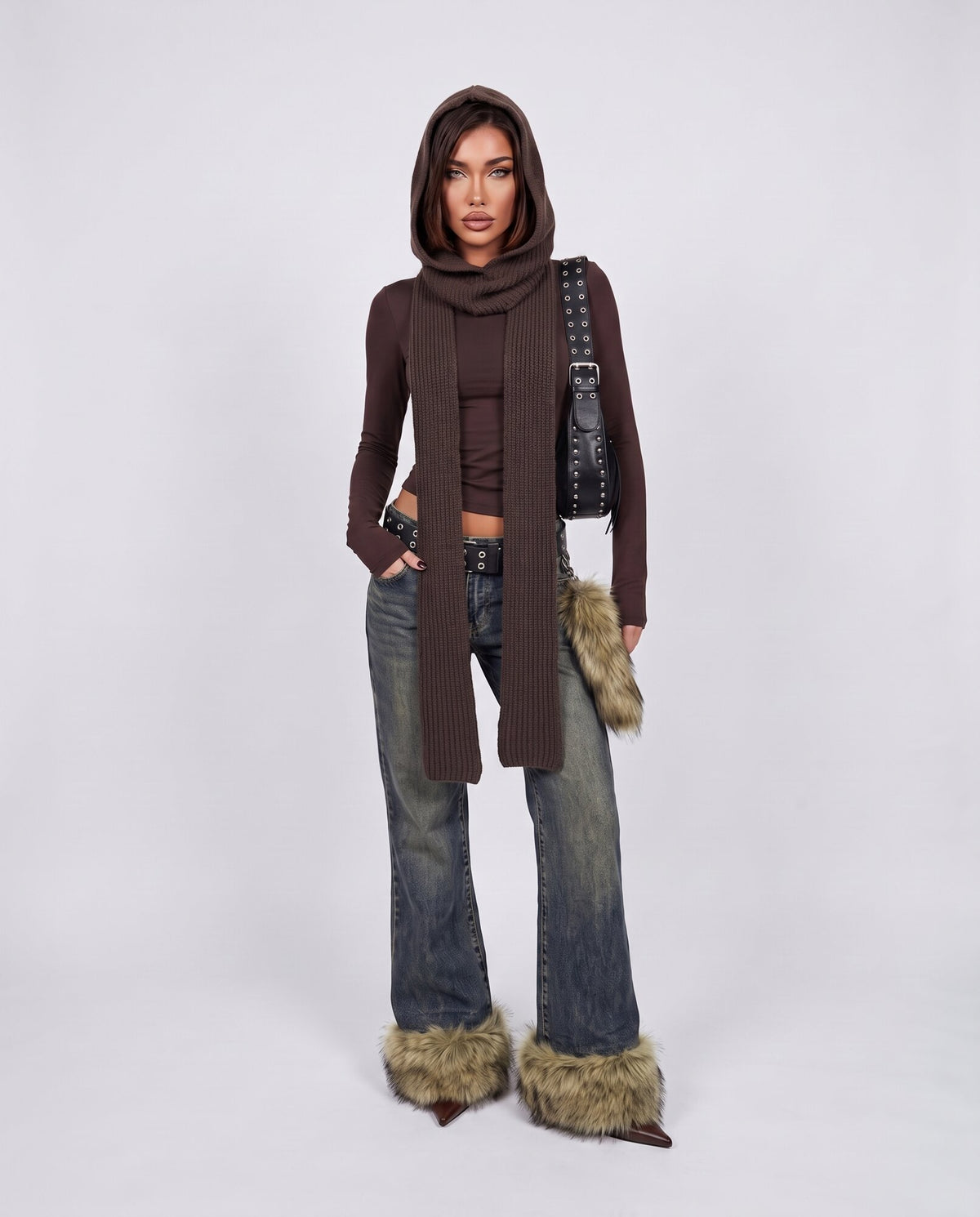 Jeans Fur Trim