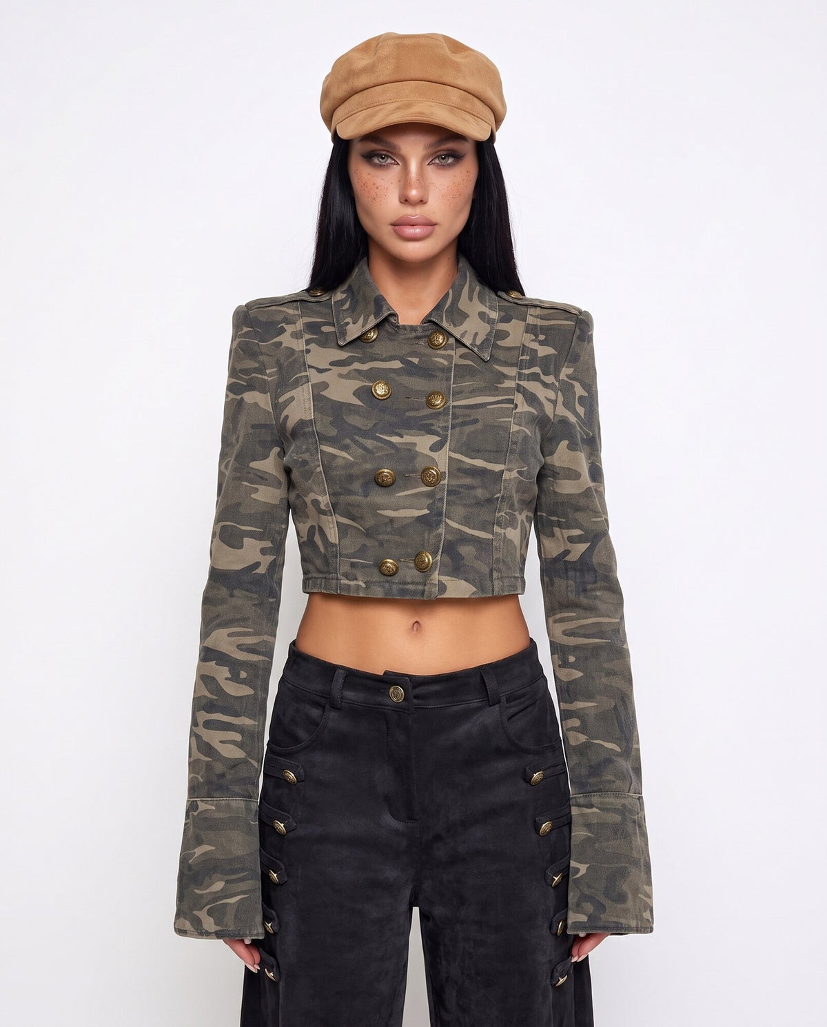 Giacca Denim Crown-Military