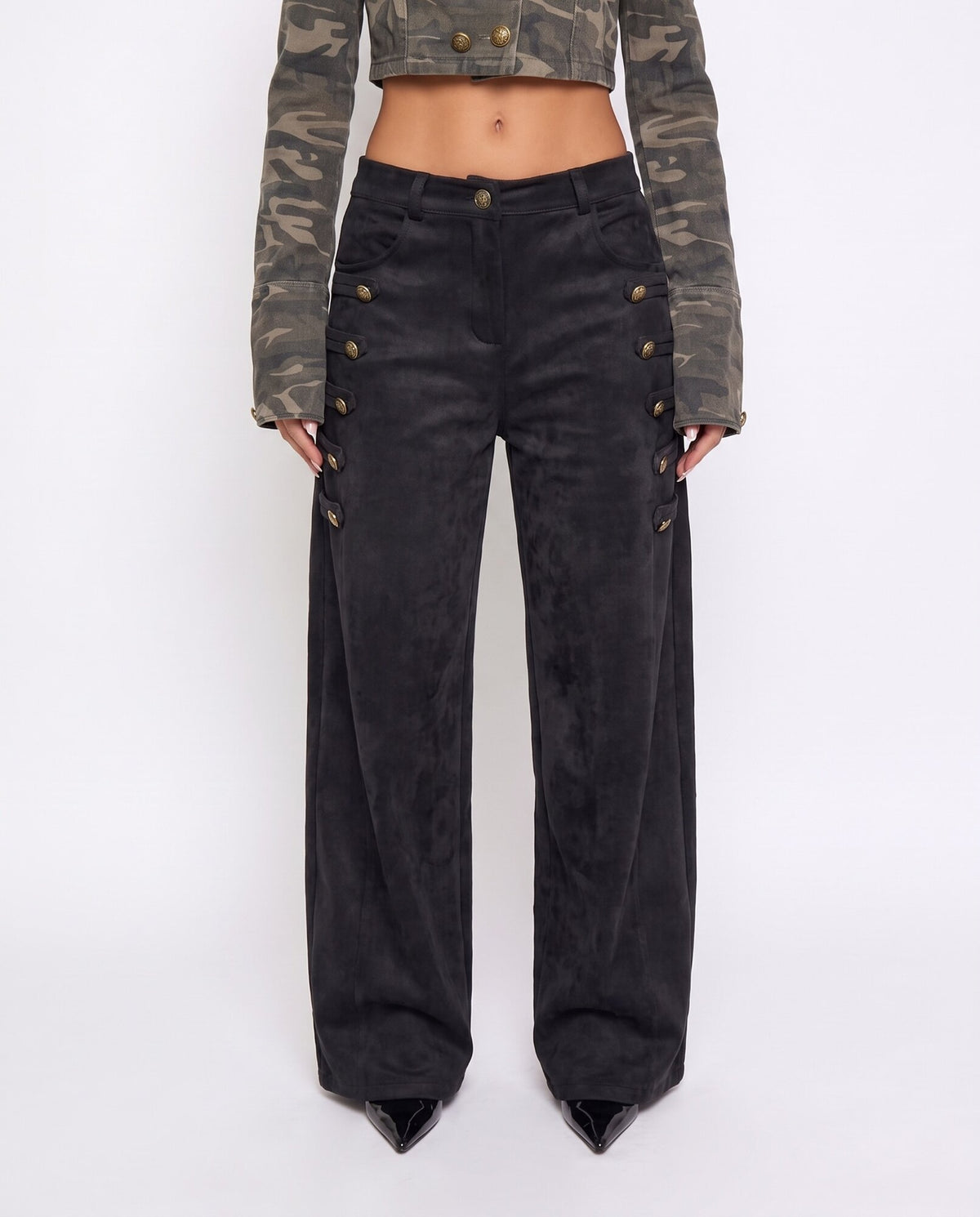 Pantalone Suede Buttons