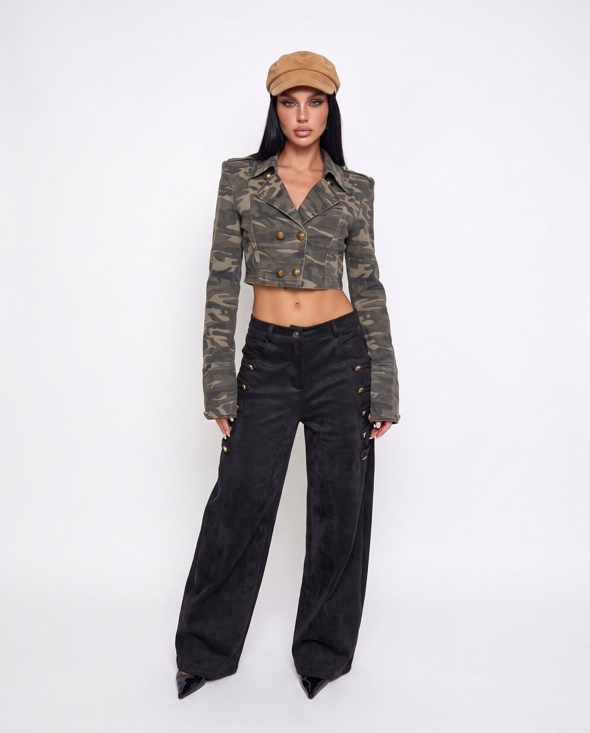 Total Look Suede Buttons