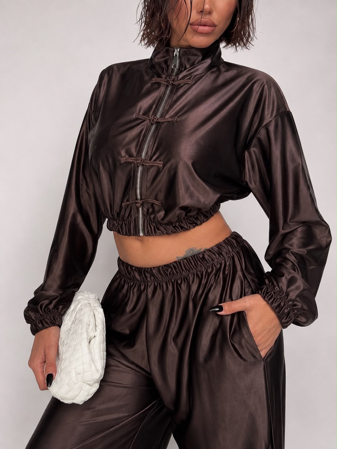 Co-ord Set Kor silk - Brown