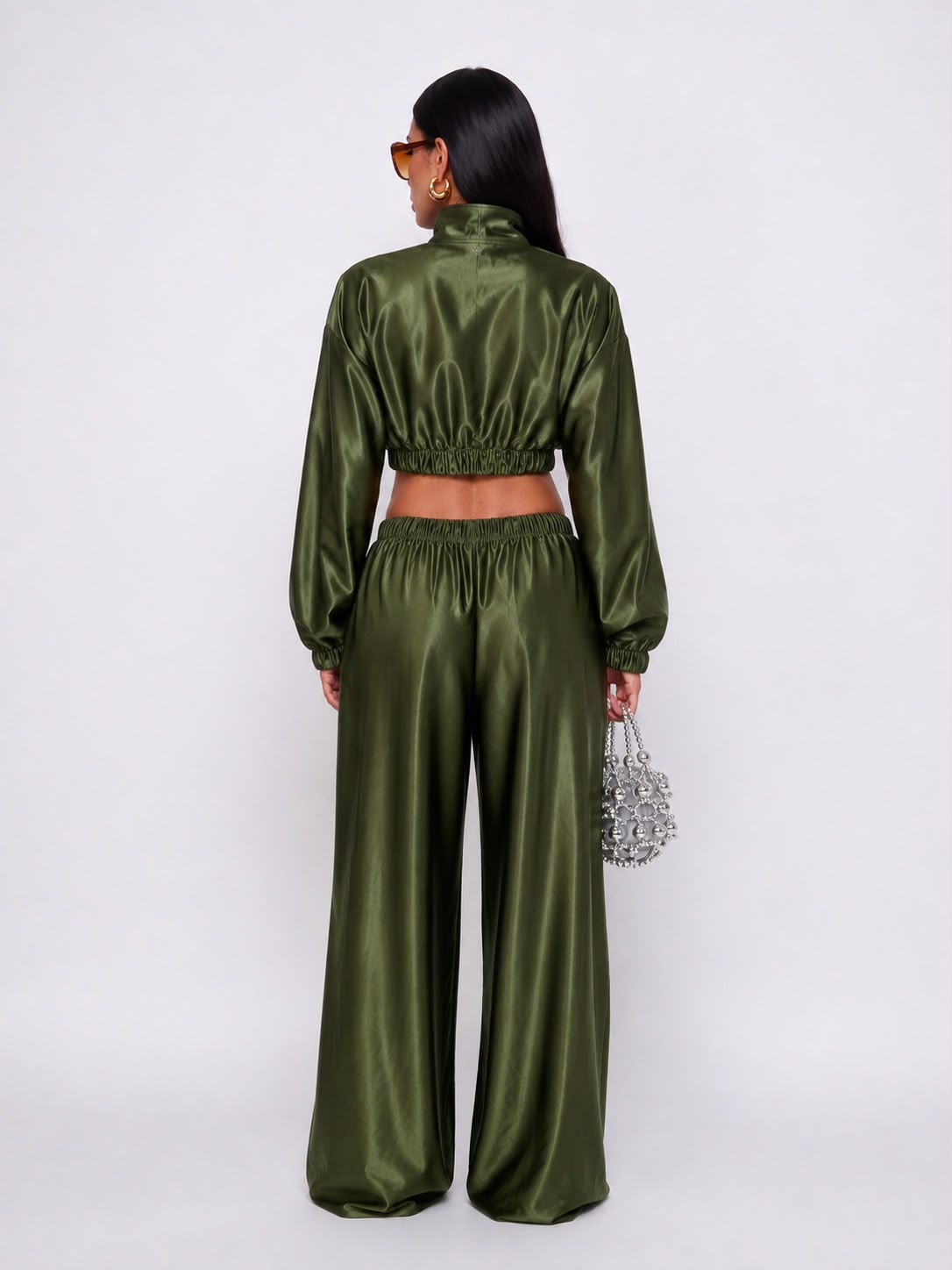 Co-ord Set Kor silk - Green