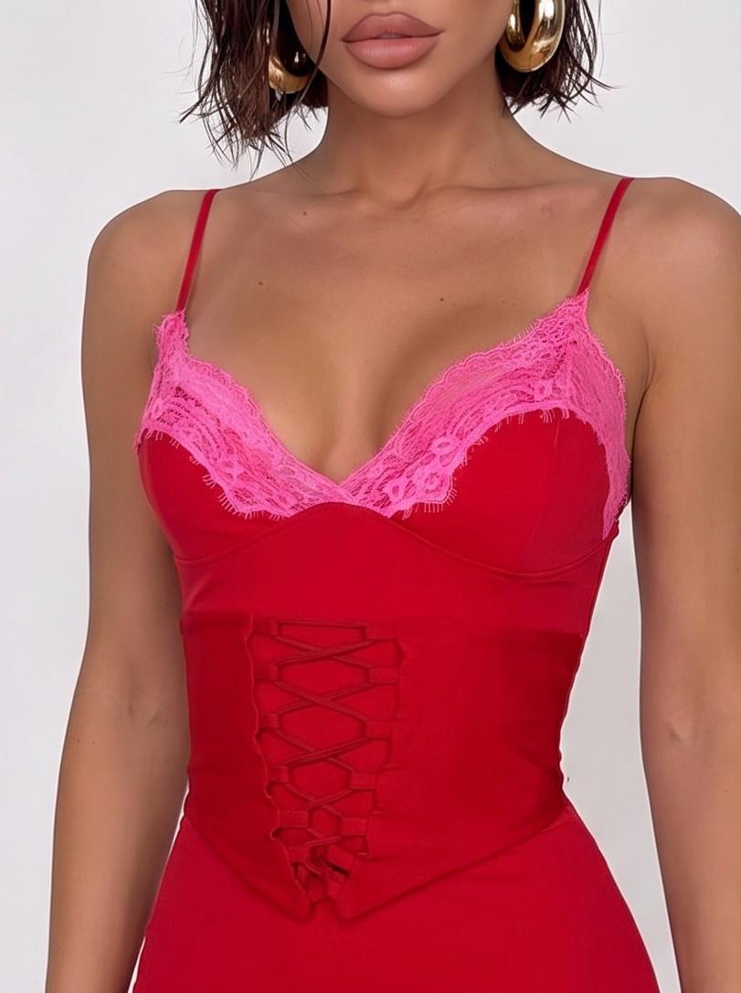 Abito Dream Corset-Red