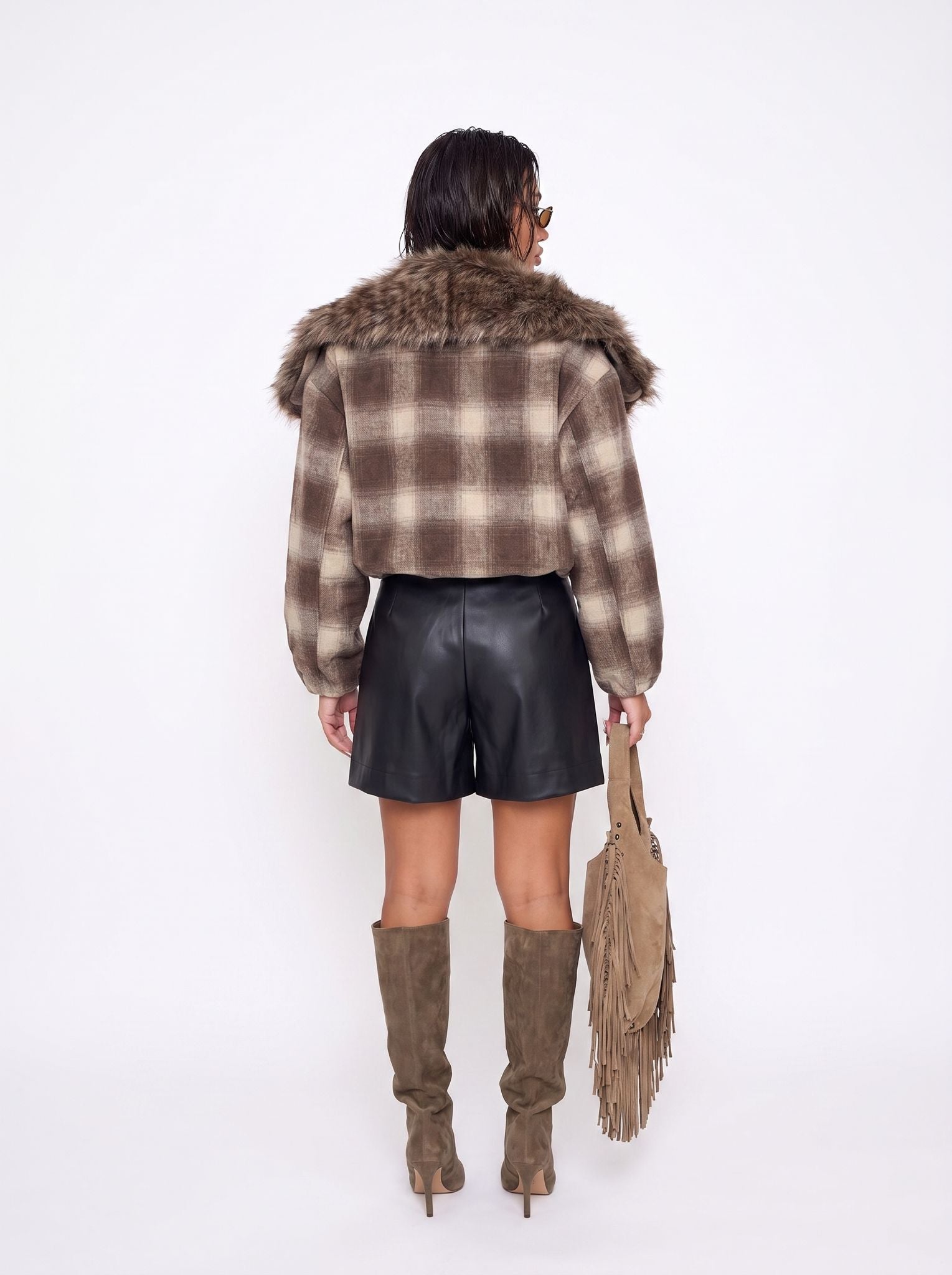 Shorts Leather Icon-Black