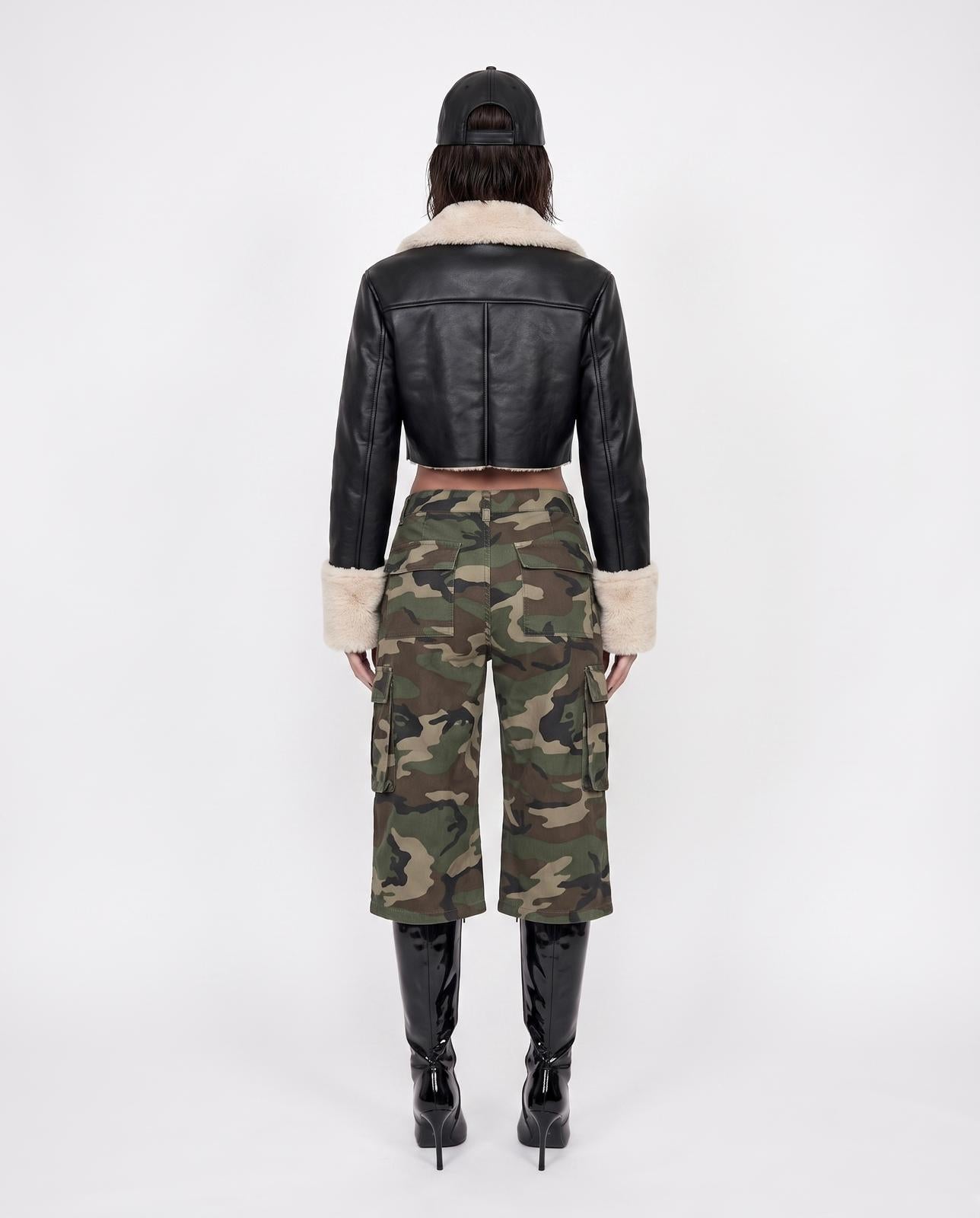 Bomber Leather Rebel-Black