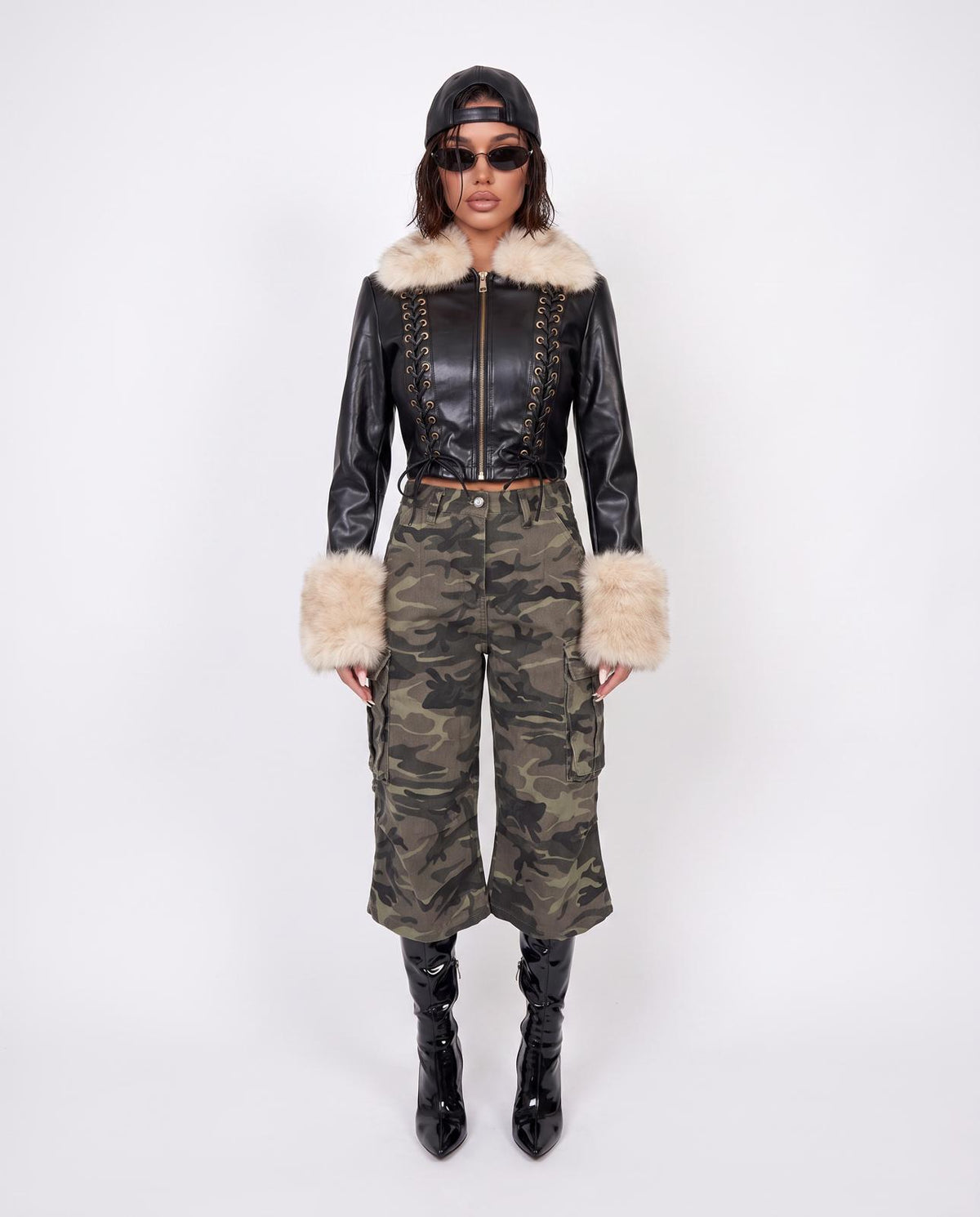 Bomber Leather Rebel-Black