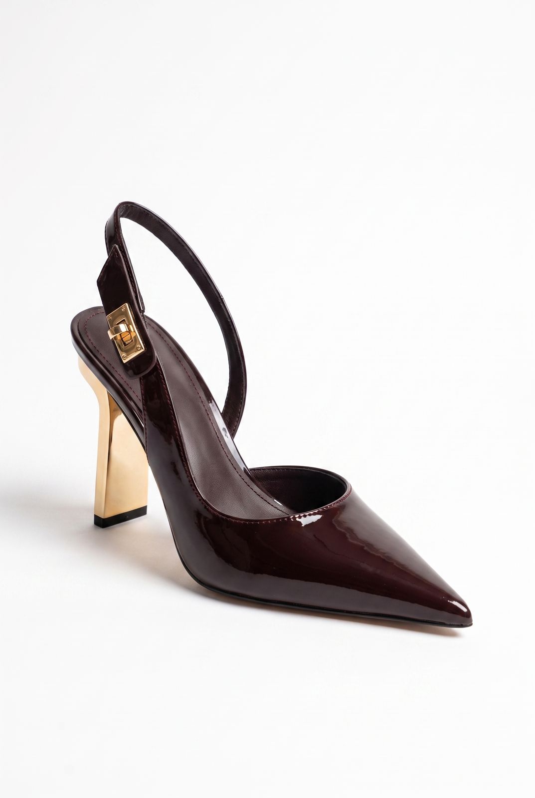 Decollete Gold Buckle-Brown