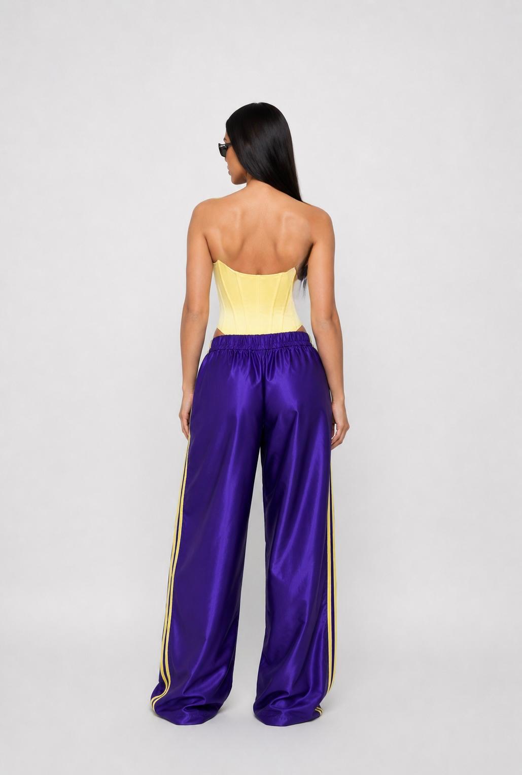 Pantalone Shiny Side-Viola