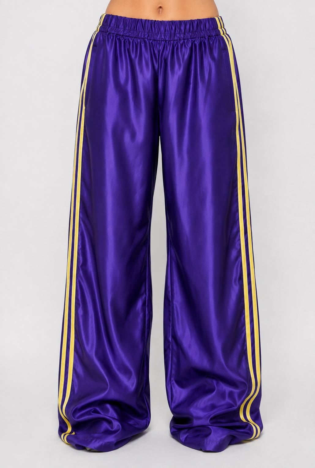 Pantalone Shiny Side-Viola