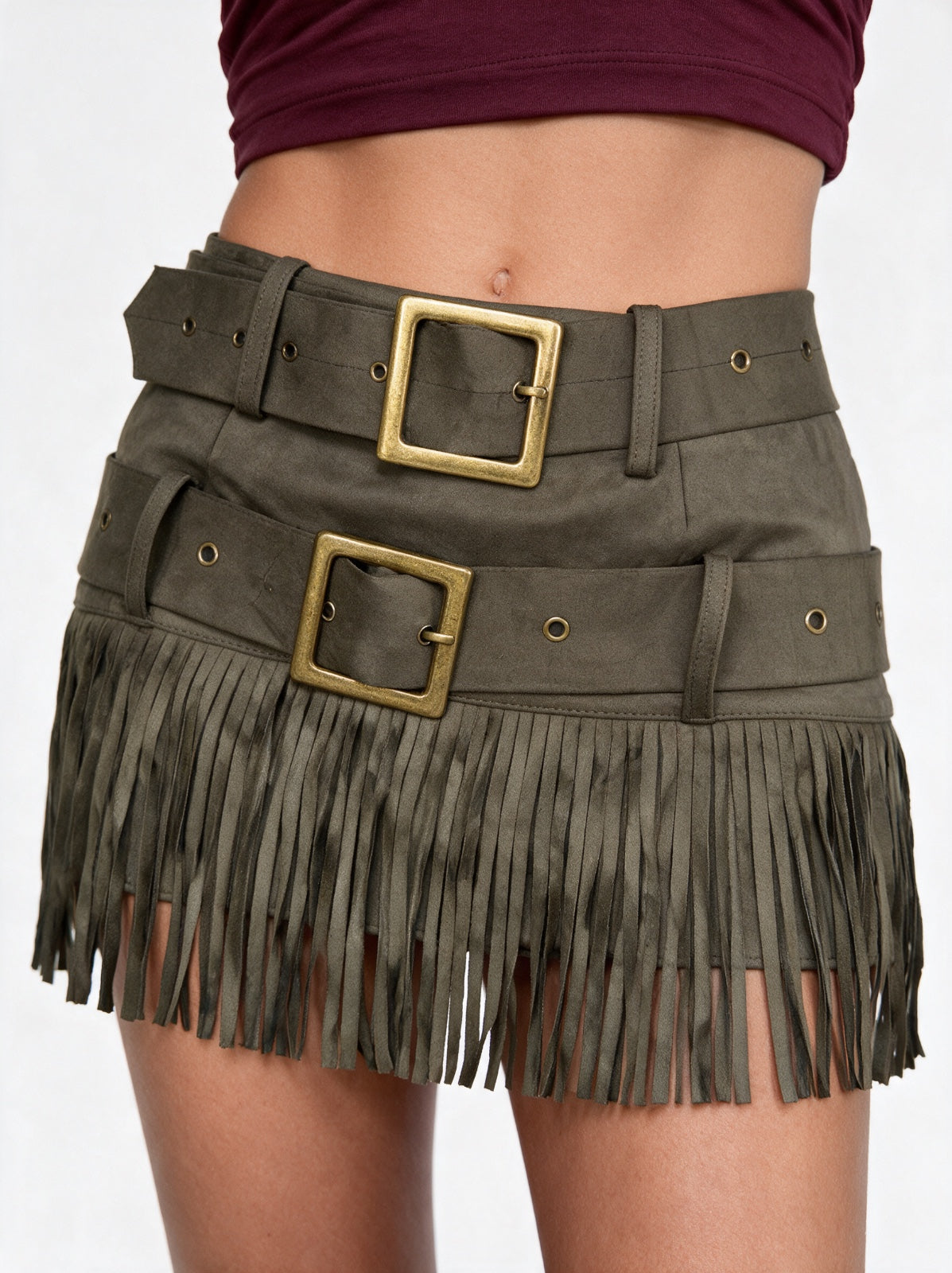 Gonna Grace Fringe-Khaki