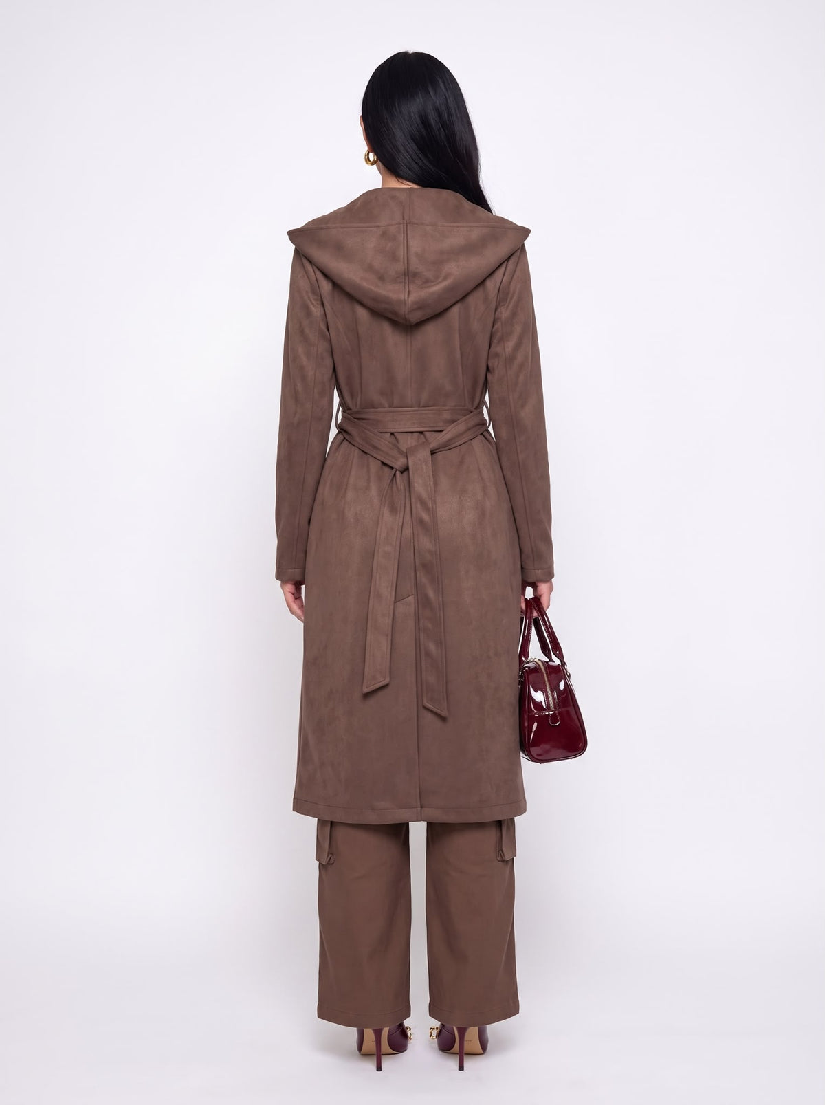 Trench Soft Suede-Brown