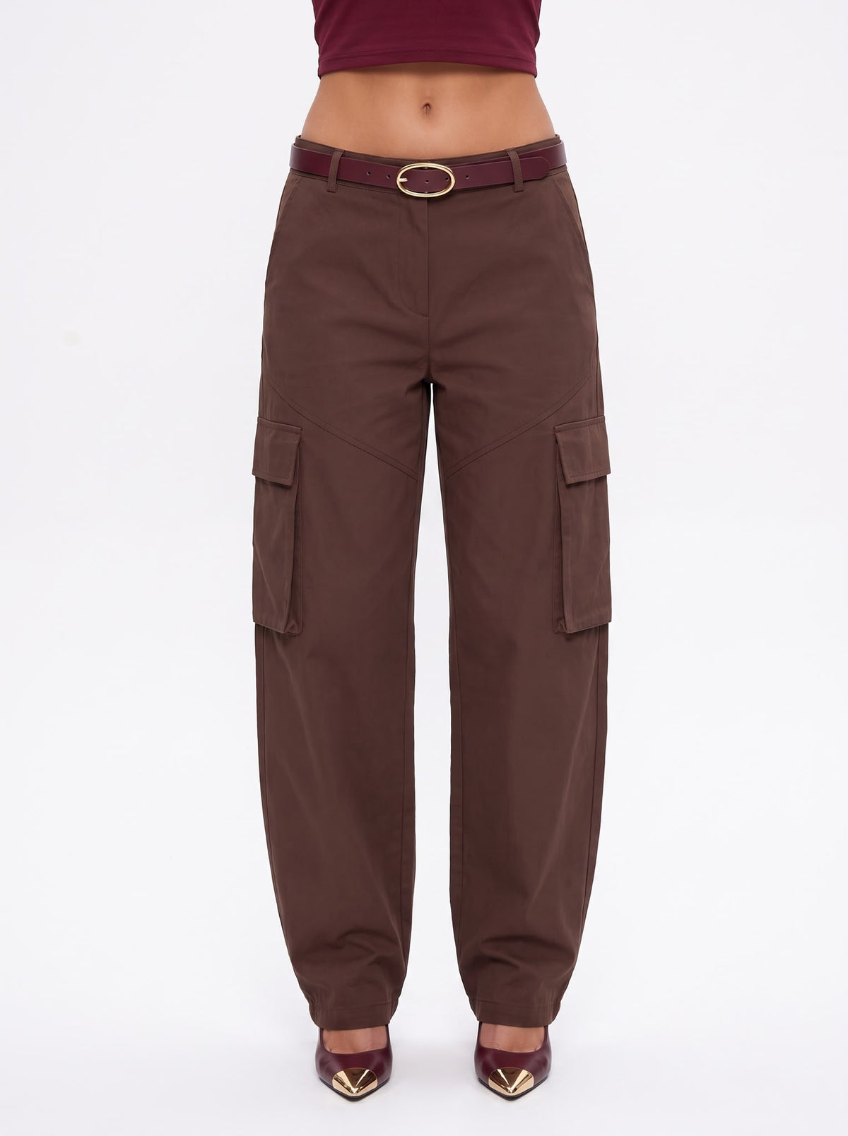 Pantalone Cargo Girl-Brown