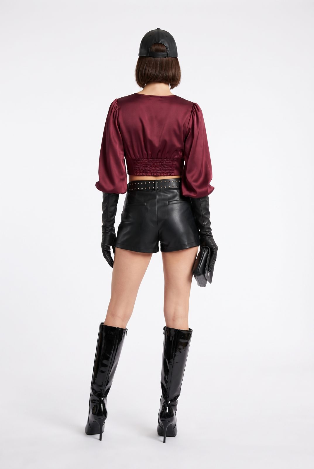 Giacchetto Satin Contour-Cherry Red