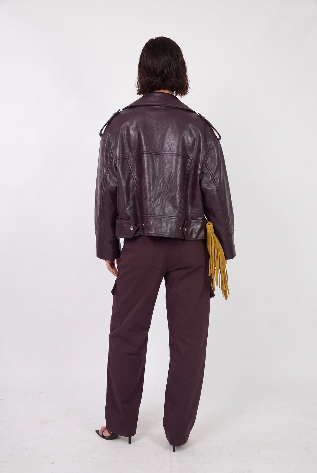 Pantalone Cargo Girl-Cherry Red
